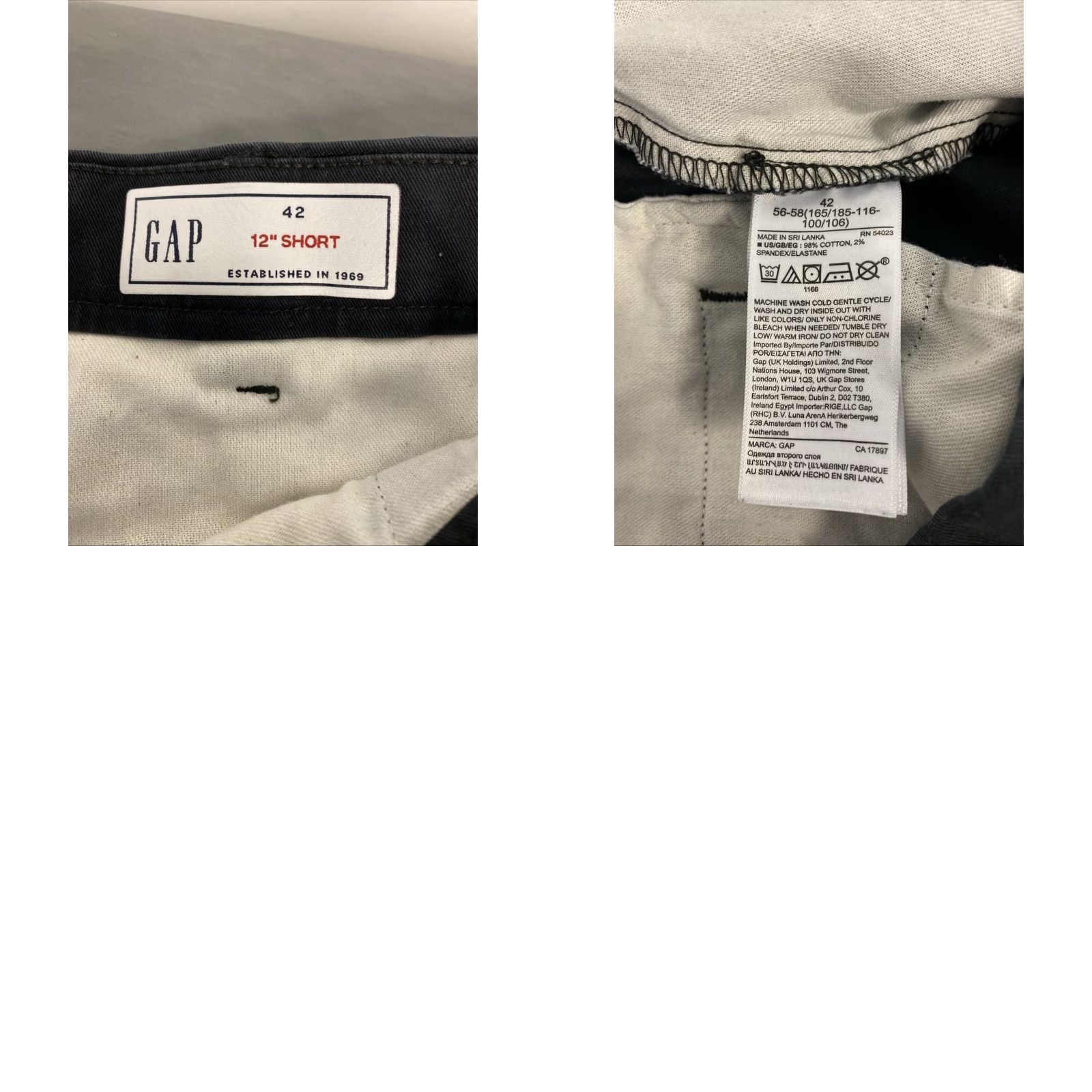 Gap VINTAGE Gap Chino Shorts Men Size 40 Black Casual Flat Front Cotton All Season Size US 40 / EU 56 - 8 Thumbnail
