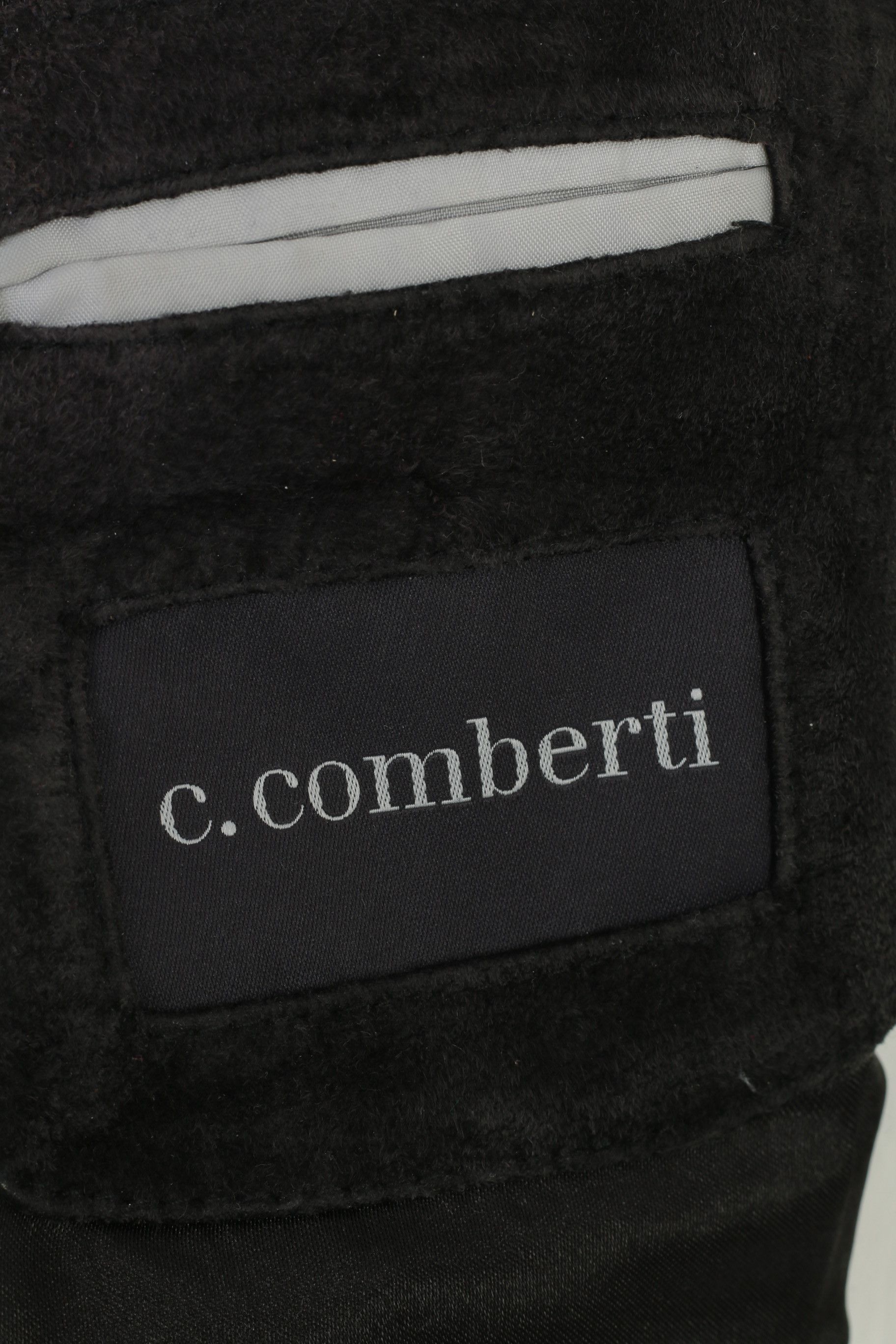 Vintage C.Comberti Men 58 XXL Leather Vest Black Bottoms 10440 Size US XXL / EU 58 / 5 - 5 Thumbnail