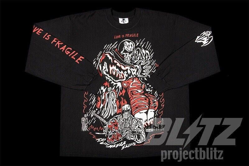 Designer 2023 WARREN LOTAS LOVE IS FRAGILE L/S T-Shirt BLACK Size XL Size US XL / EU 56 / 4 - 2 Thumbnail