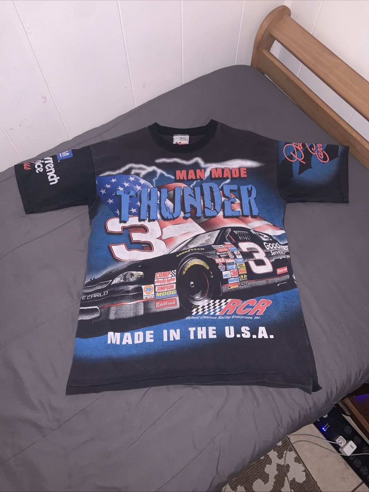 NASCAR Vintage 90s Single Stitch Dale Earnhardt SR AOP Size Large Size US L / EU 52-54 / 3 - 1 Thumbnail