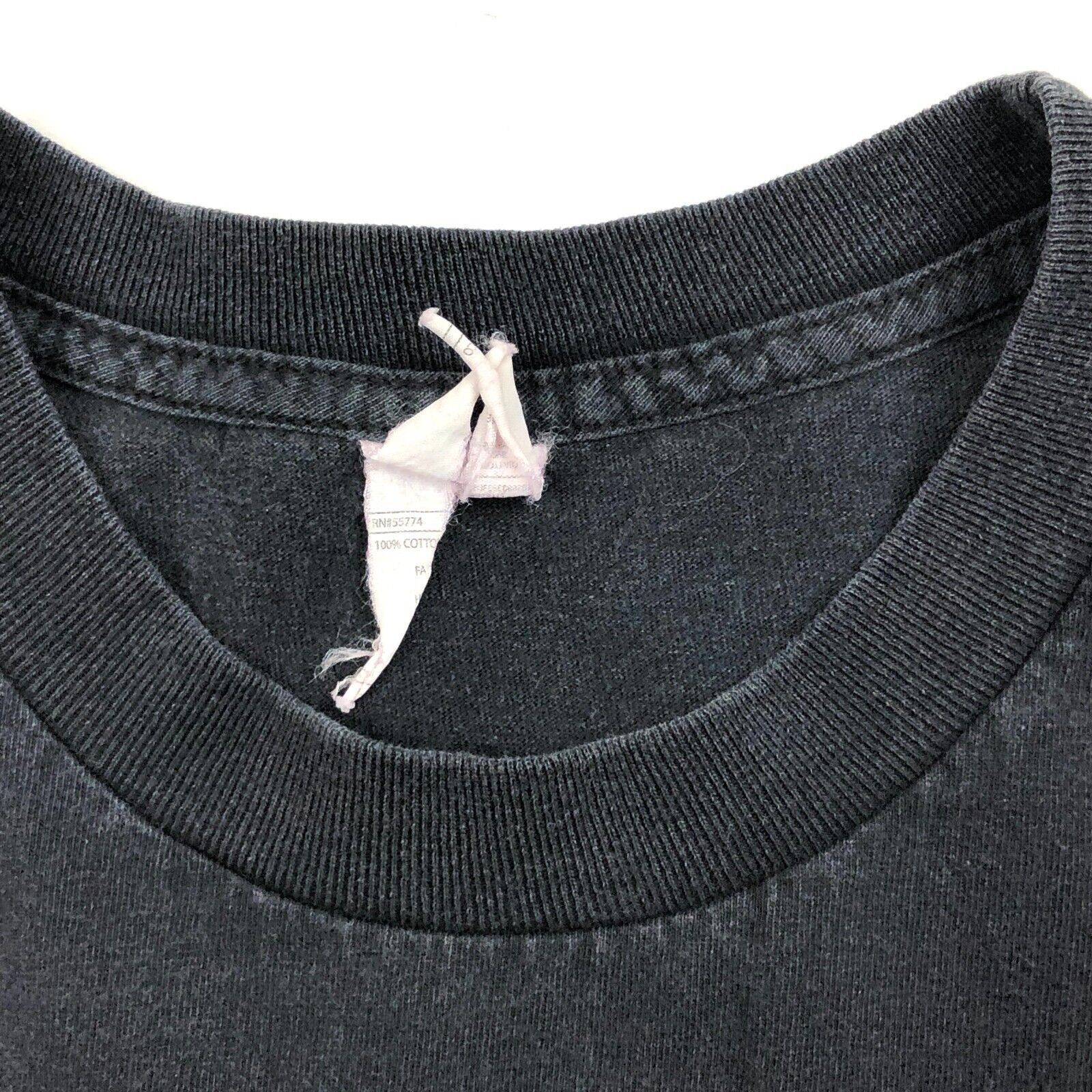 Vintage AC/DC Back In Black Logo Black Tee T Shirt Faded Black Size US L / EU 52-54 / 3 - 4 Thumbnail
