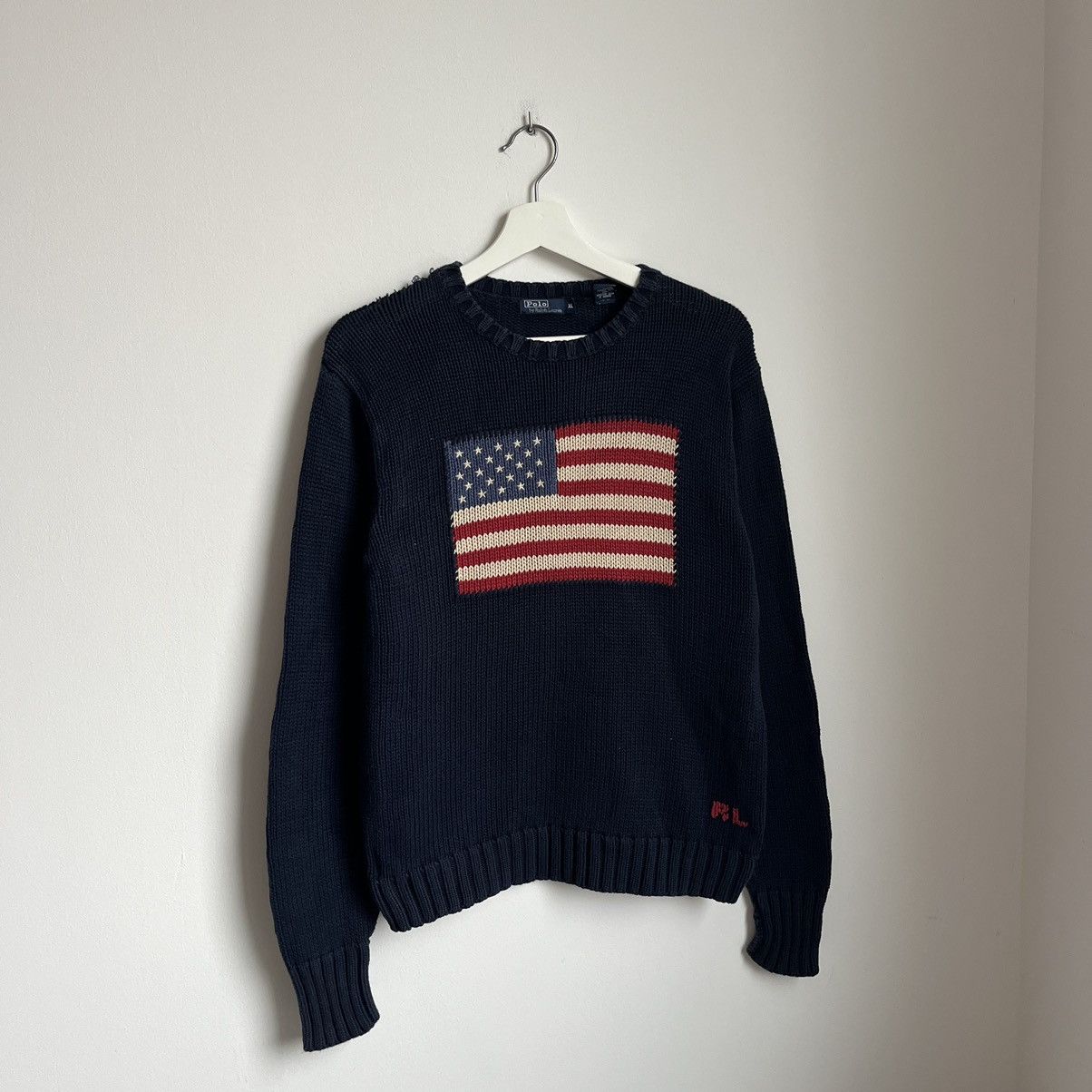 Polo Ralph Lauren Made in Japan Polo Ralph Lauren American Flag Sweater Size XL / US 12-14 / IT 48-50 - 1 Thumbnail