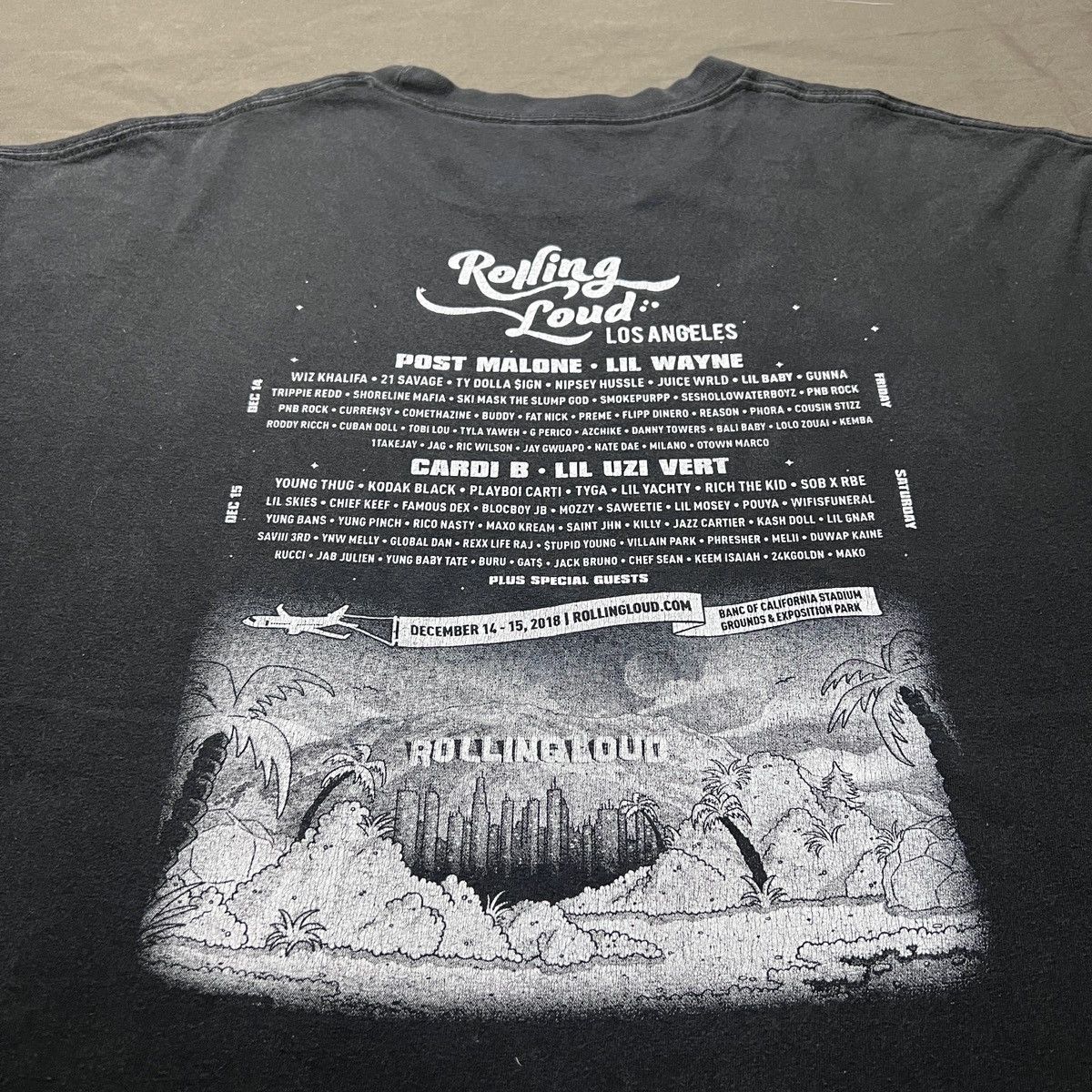 Rap Tees RollingLoud Wiz Khalifa Lil Wayne Nipsey Hussle Faded Hiphop Size US XXL / EU 58 / 5 - 10 Thumbnail