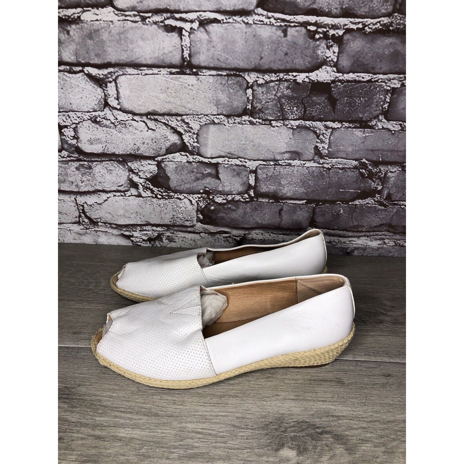 Kenneth Cole Kenneth Cole Gentle Souls White Leather Woven Wedge Sandals Size US 8.5 / IT 38.5 - 17 Thumbnail