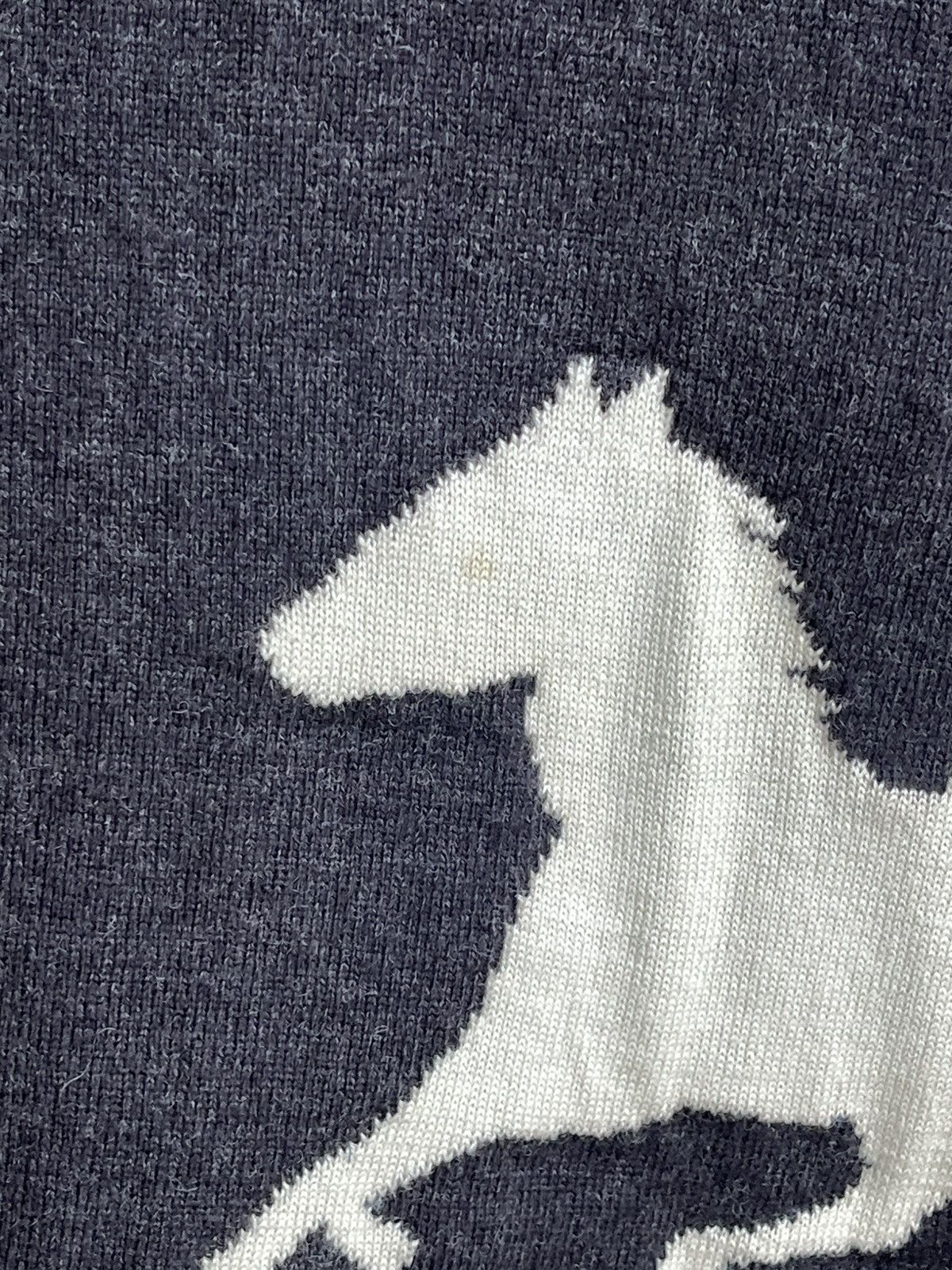 Escada Escasa Margaretha Ley Horses Print Wool Sweater Vintage 90s Size L / US 10 / IT 46 - 12 Thumbnail