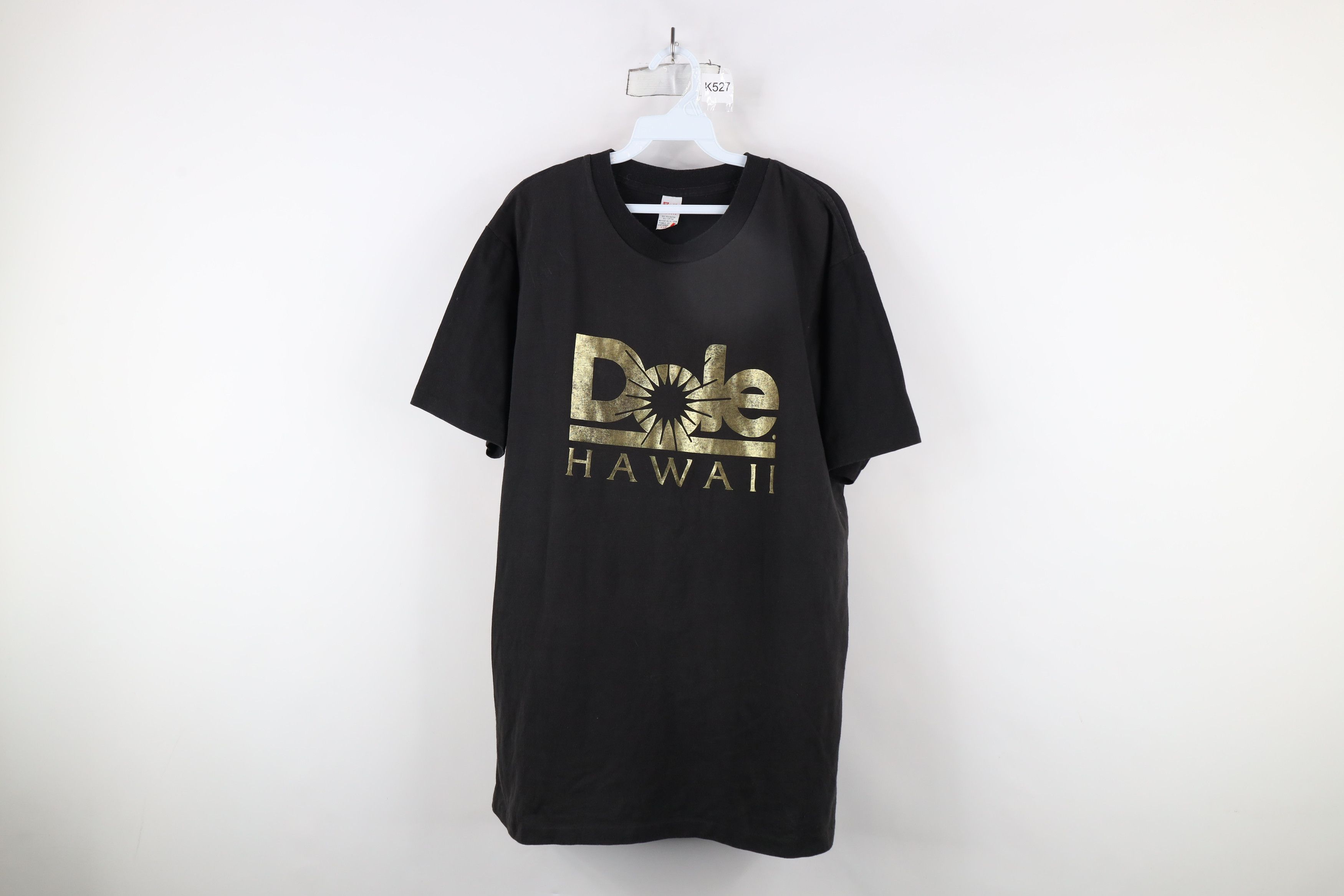 Vintage Vintage 90s Dole Hawaii Farms Short Sleeve T-Shirt Black USA Size US XL / EU 56 / 4 - 1 Thumbnail
