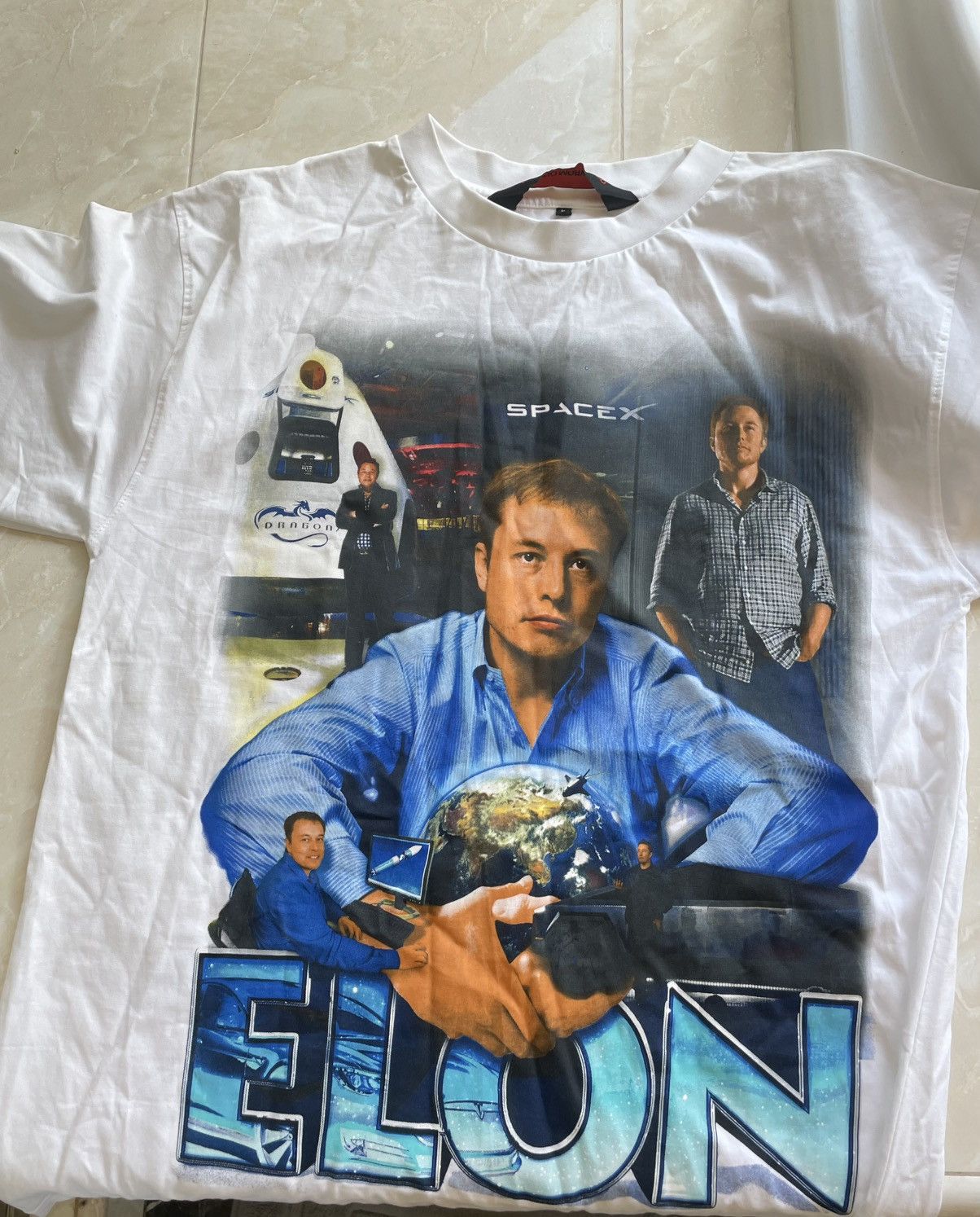 Marino Morwood Marino Morwood Elon Musk Tee White Size US L / EU 52-54 / 3 - 3 Thumbnail