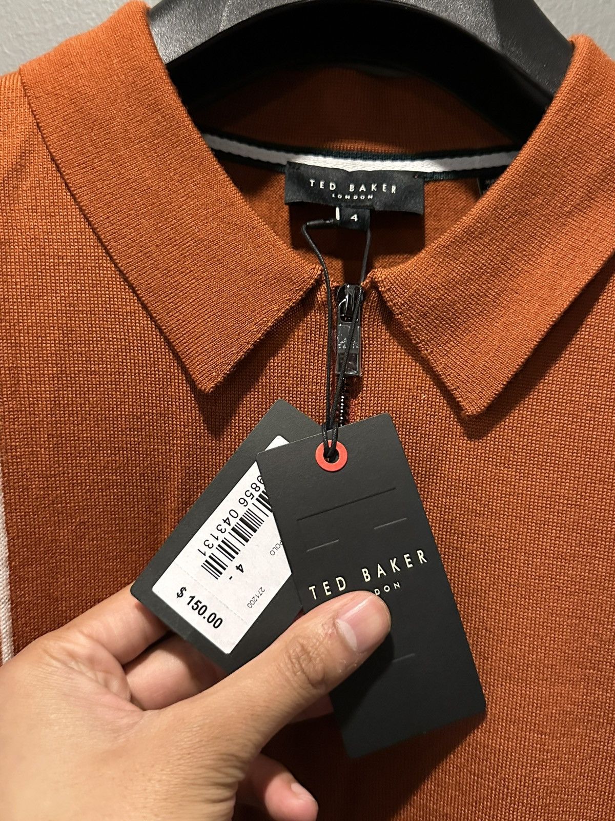 Ted Baker Brand New 100% Wool Polo Size US M / EU 48-50 / 2 - 2 Thumbnail