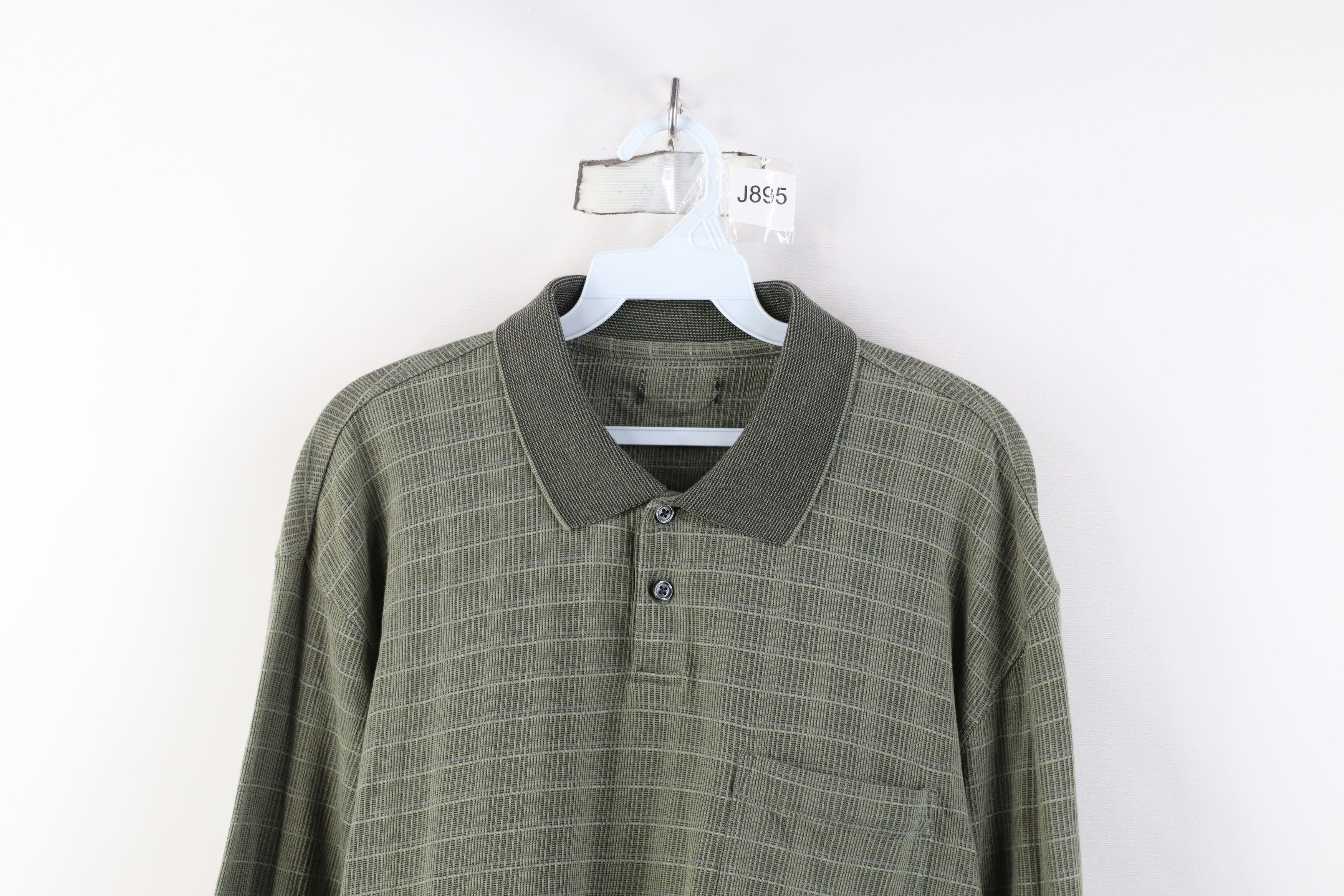 Vintage Vintage 90s Streetwear Knit Long Sleeve Rugby Polo Shirt Size US L / EU 52-54 / 3 - 2 Thumbnail
