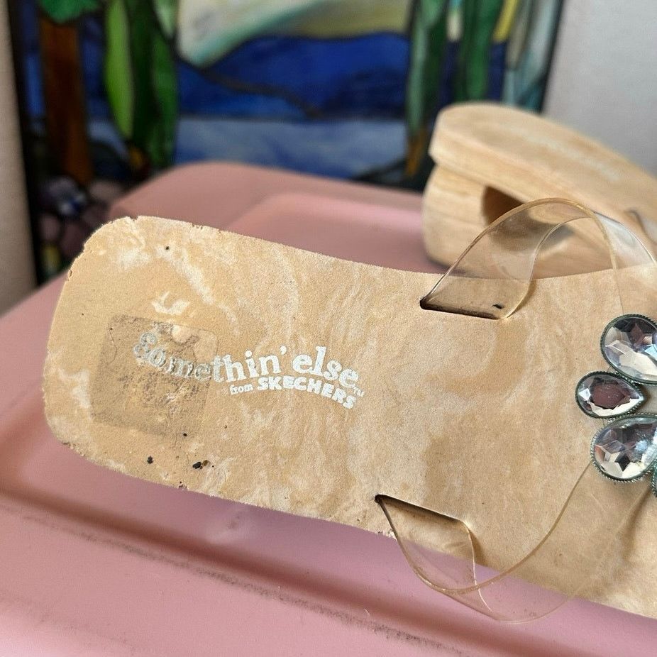 Other sketchers cork open toed platform heels sandals shoes Size US 7 / IT 37 - 4 Thumbnail