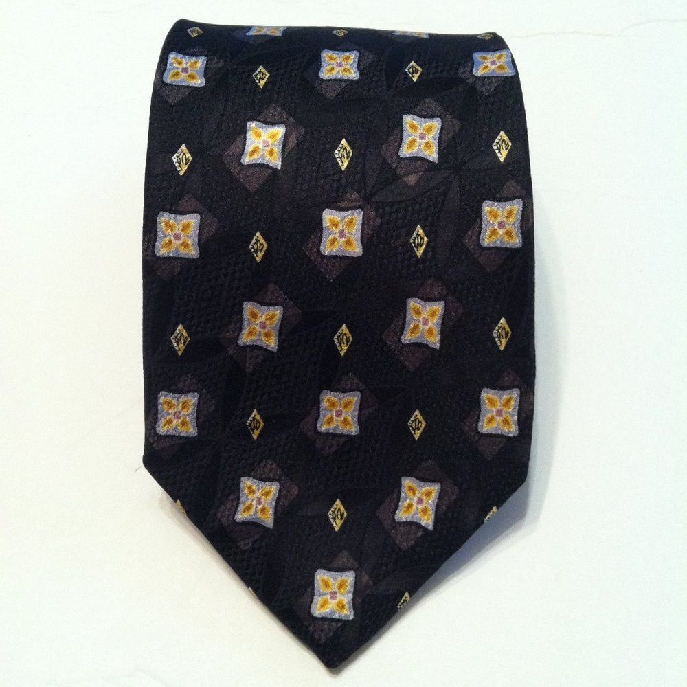 Robert Talbott ROBERT TALBOTT STUDIO MENS NEW BLACK SILK TIE WIDTH: 3 3/4" Size ONE SIZE - 2 Thumbnail