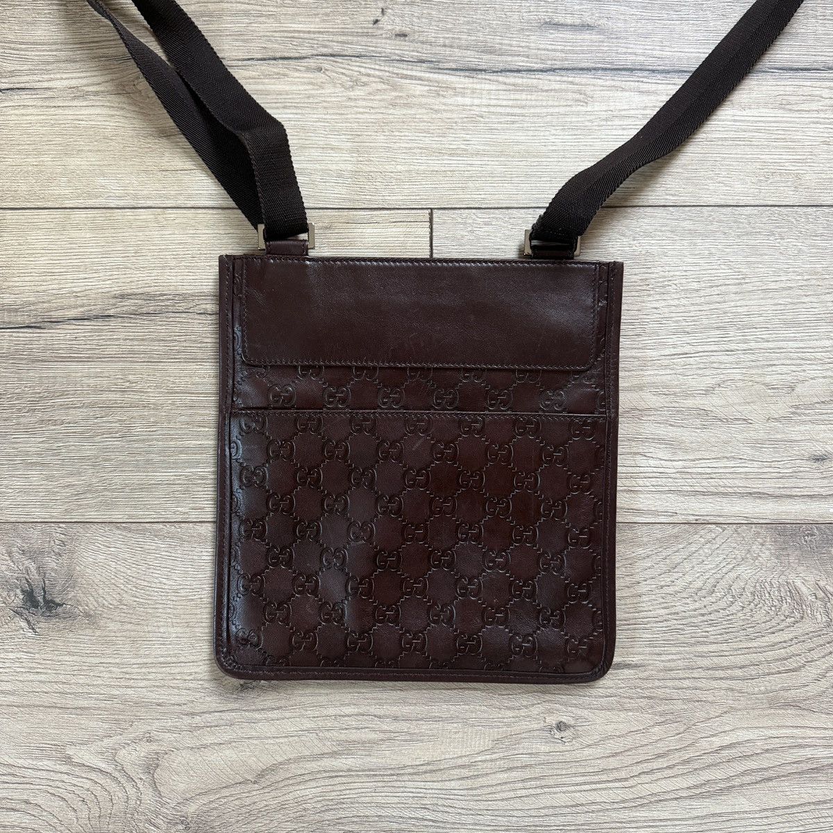 Gucci Gucci Guccissima Crossbody Shoulder Bag Brown Leather Size ONE SIZE - 6 Thumbnail