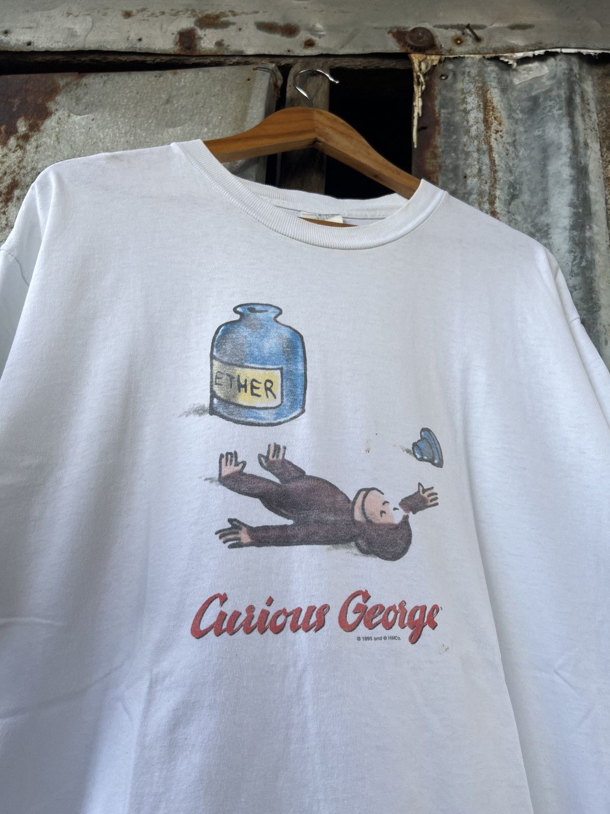 Vintage Vintage 90s Curious George Ether Tee Size US XL / EU 56 / 4 - 4 Thumbnail