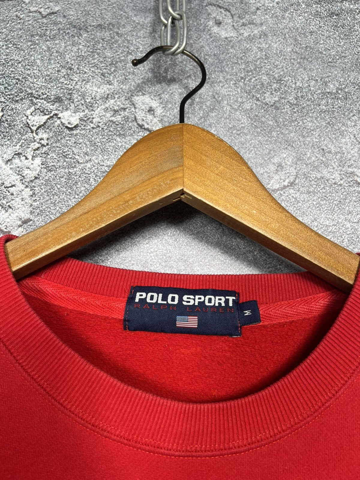 Polo Ralph Lauren Vintage Polo Ralph Lauren Sport USA Flag Logo Sweatshirt Size US M / EU 48-50 / 2 - 7 Thumbnail