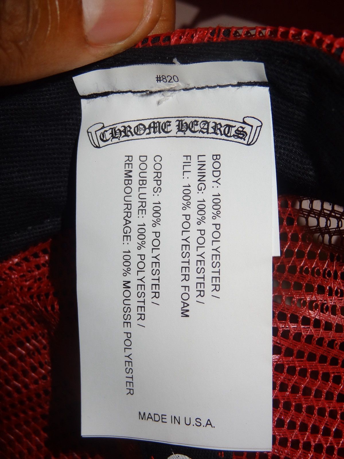 Chrome Hearts Red Trucker