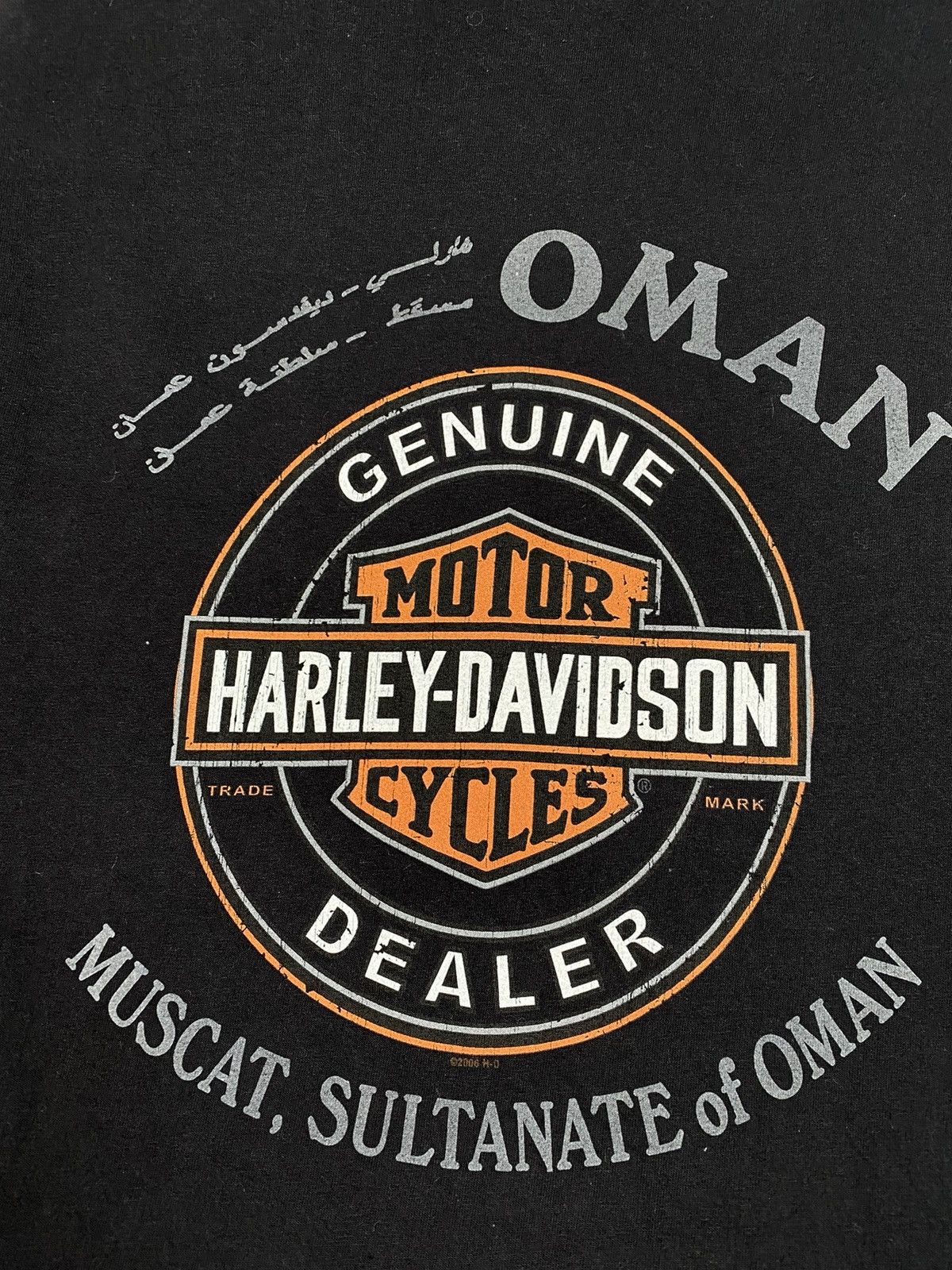 Hanes Harley Davidson rare T Shirt Oman Muscat Sultanate men Black Size US L / EU 52-54 / 3 - 17 Thumbnail