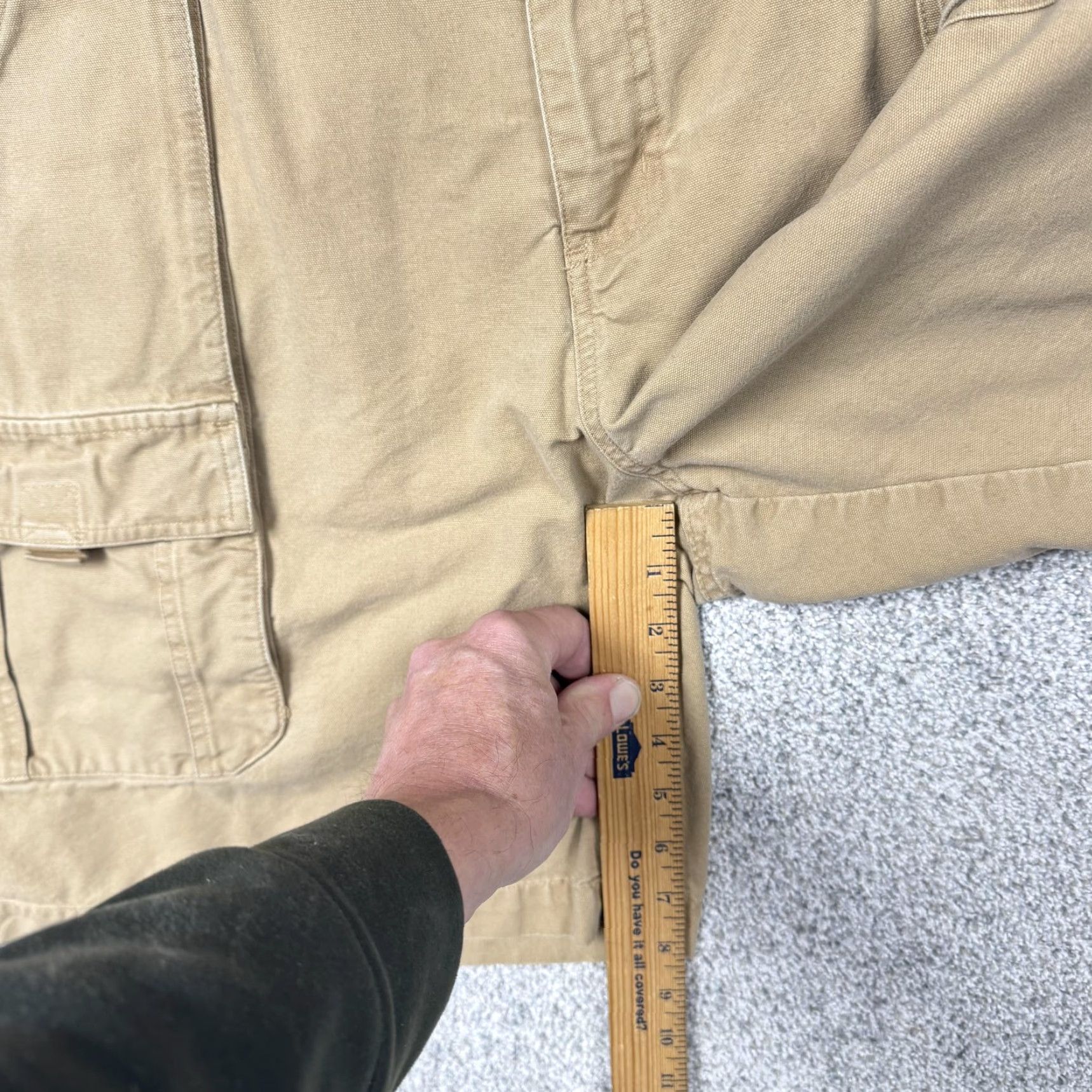 Vintage Columbia Cargo Shorts Mens XL 38 Khaki Beige Cotton Twill Relaxed Fit Pockets Outdoor Casual Size US 36 / EU 52 - 4 Thumbnail