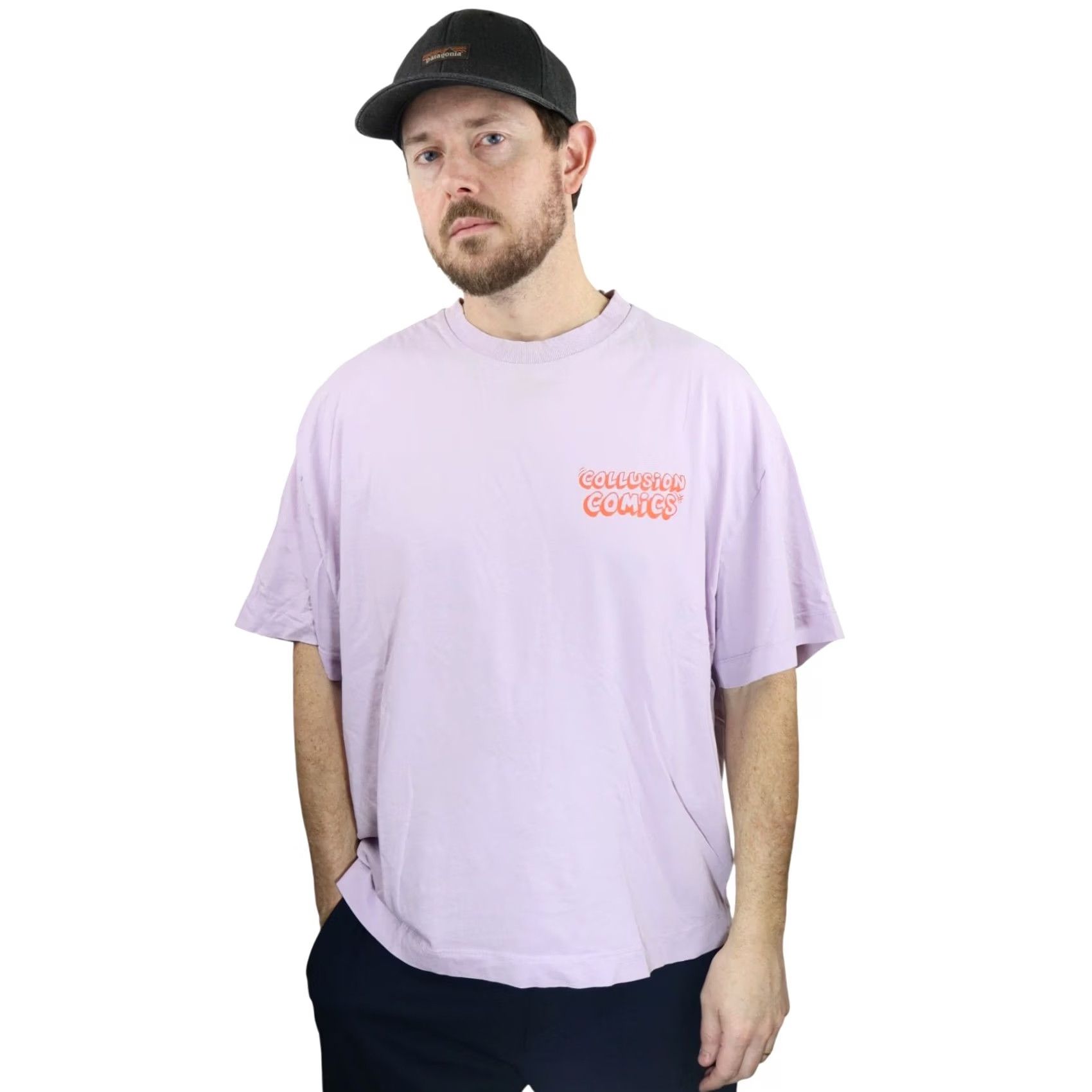 Vintage COLLUSION COLLUSION COMICS Bunny T Shirt Mens L Purple Orange Graphic Print Short Sleeve Crew Neck Vintage: No Size US L / EU 52-54 / 3 - 2 Thumbnail