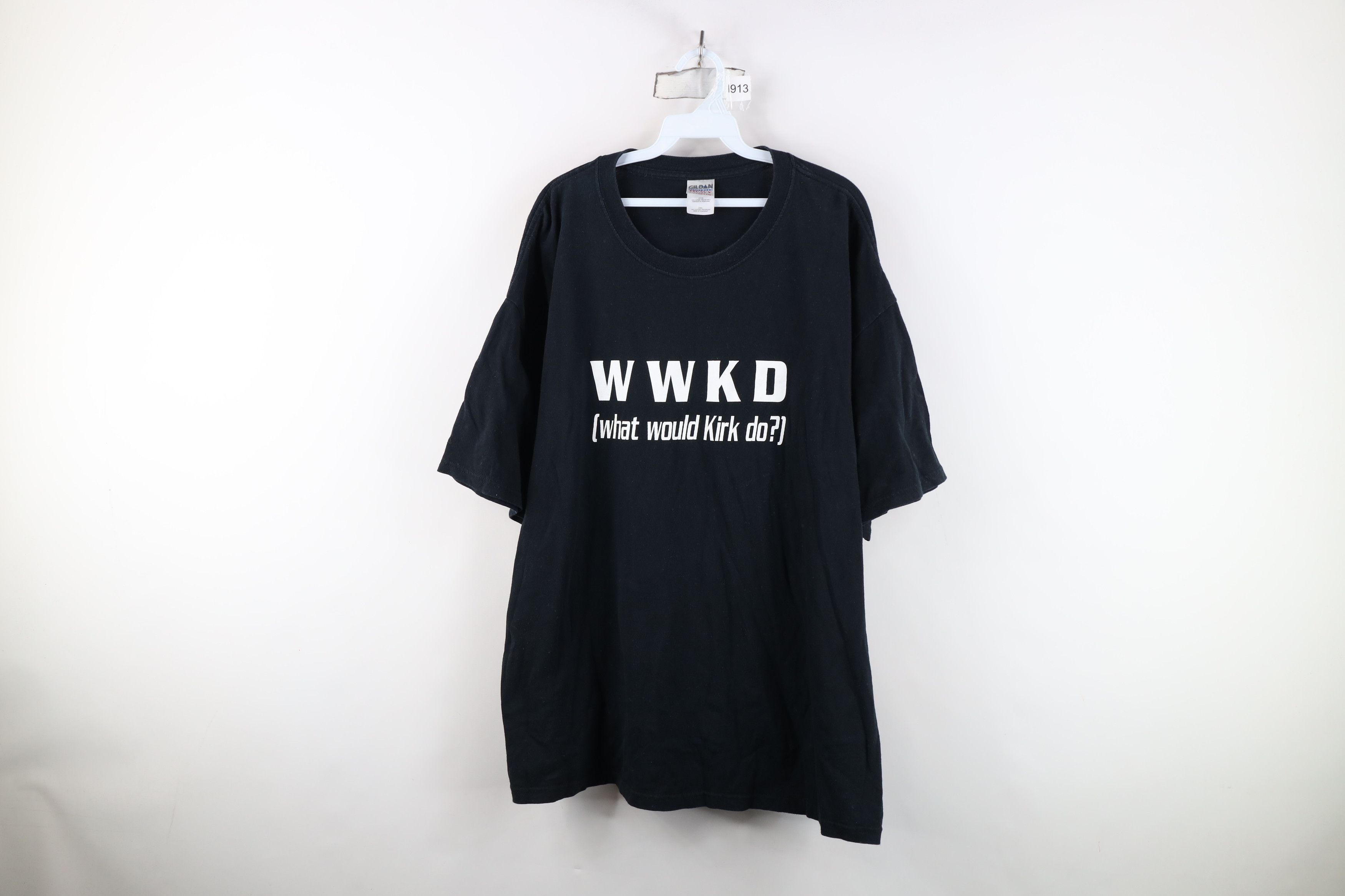 Vintage Vintage WWKD What Would Kirk Do Star Trek T-Shirt Black Size US XXL / EU 58 / 5 - 1 Thumbnail