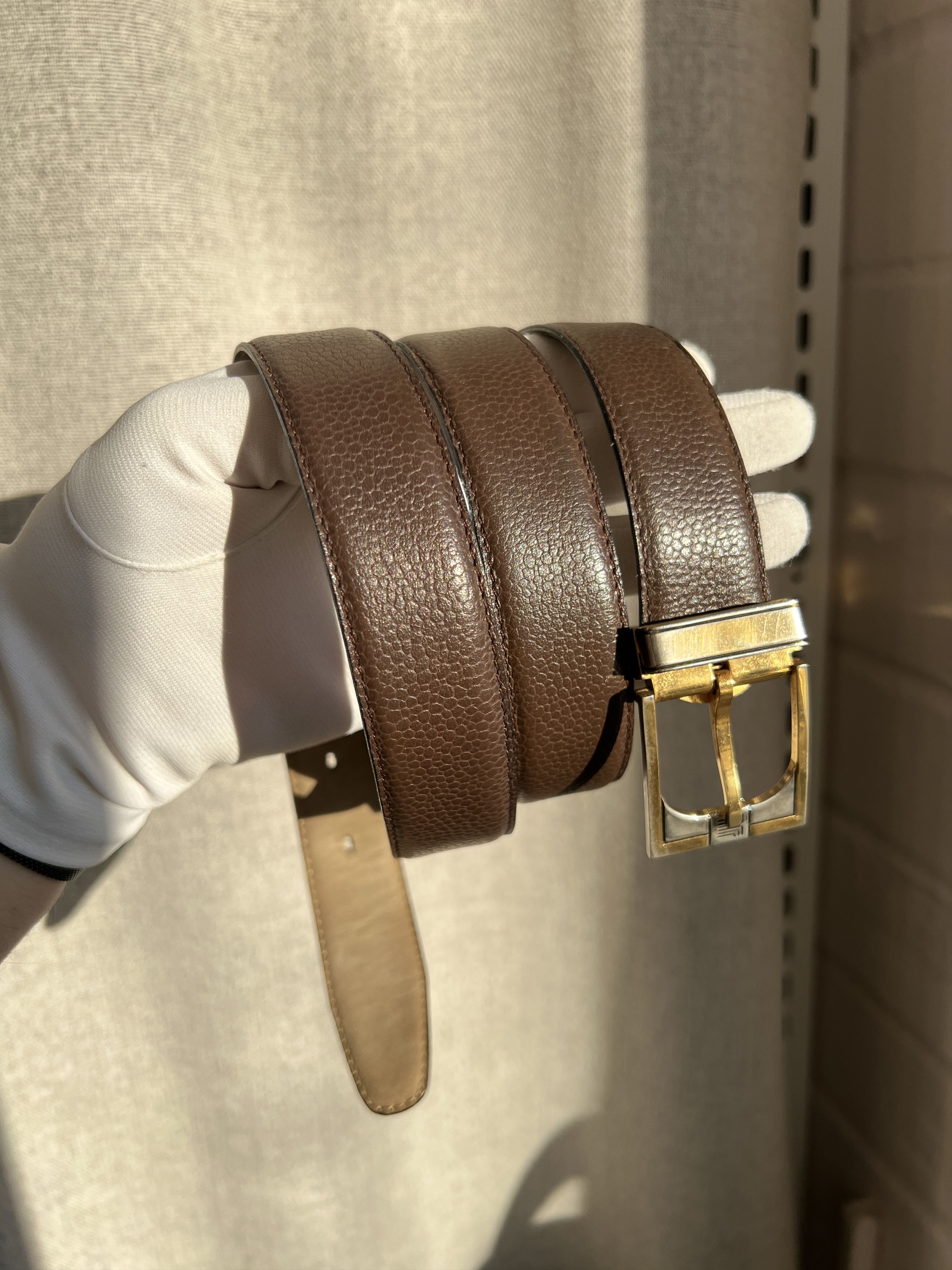 Lanvin Vintage Lanvin Paris Brown Leather Belt France Size ONE SIZE - 2 Thumbnail
