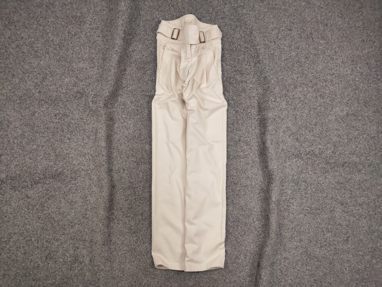 Sezane Sezane Paris Design Beige Denim Jeans with belt Size 34" / US 12 / IT 48 - 1 Thumbnail