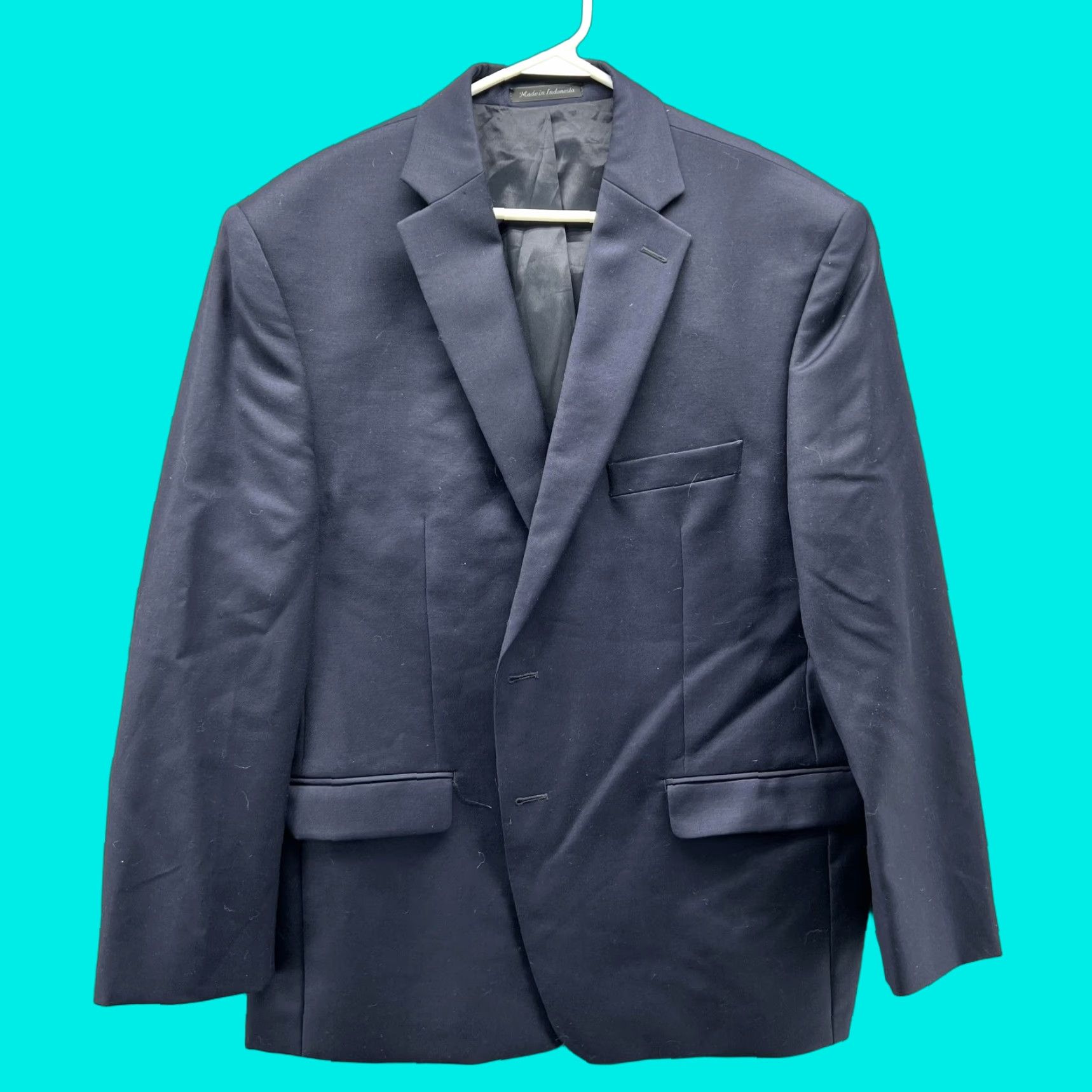 Ralph Lauren Lauren Ralph Lauren Blazer Mens 44S Navy Blue Wool Three-Button Suit Jacket Size 44R - 1 Thumbnail