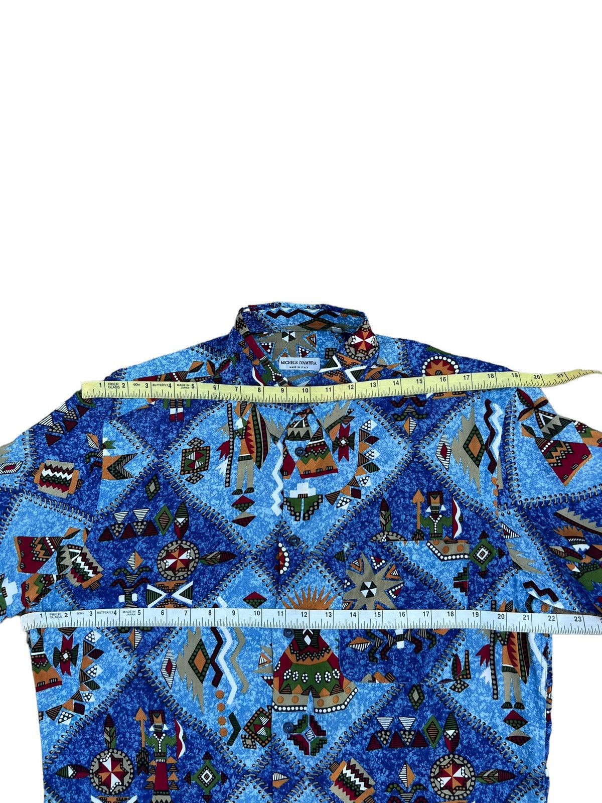 Vintage Michele D’Ambra Italy Ancient Middle East Art Rayon Shirt Size US M / EU 48-50 / 2 - 3 Thumbnail