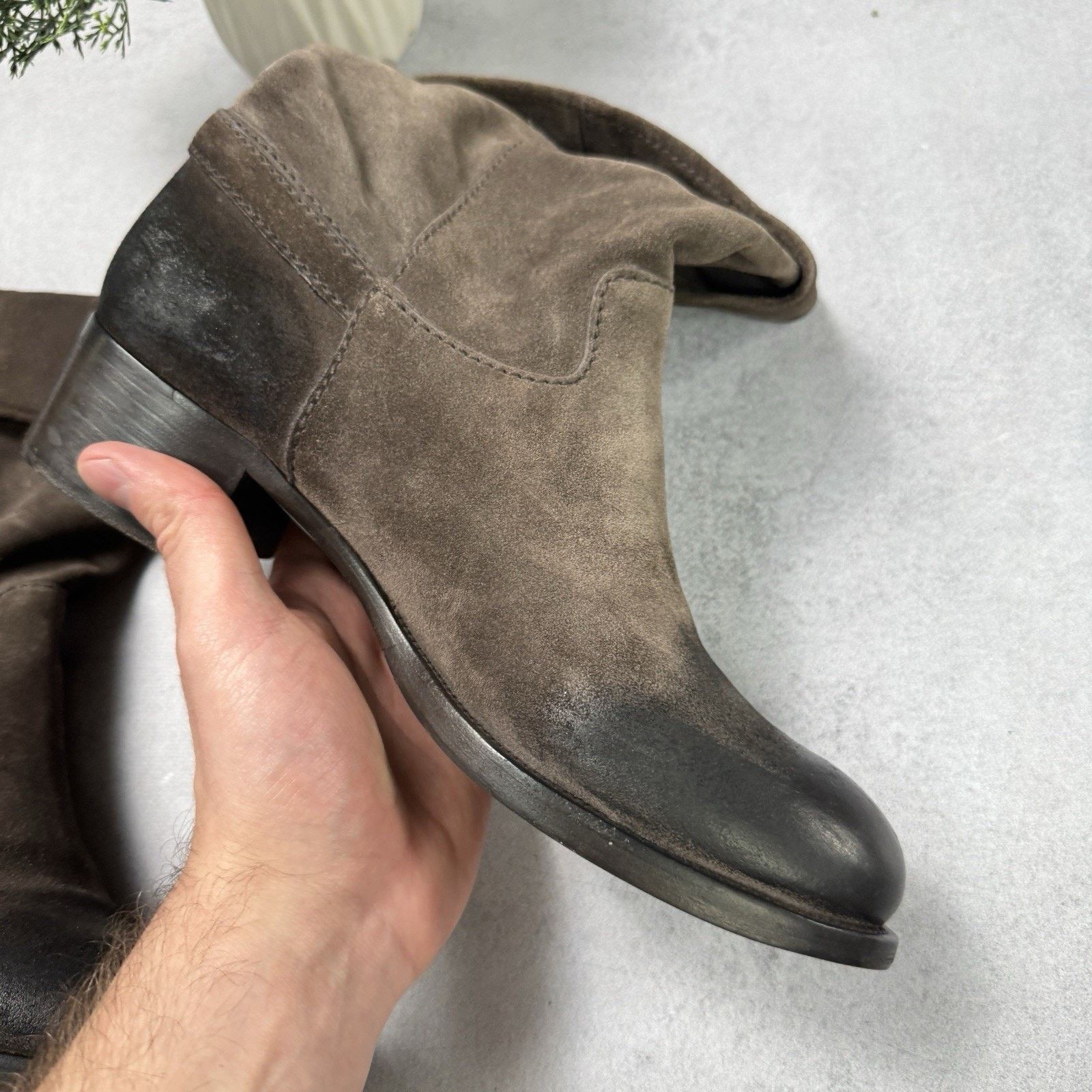 Prada Prada Women Suede High Boot Size EU 40 Us 10 Grey Size US 10 / IT 40 - 18 Thumbnail