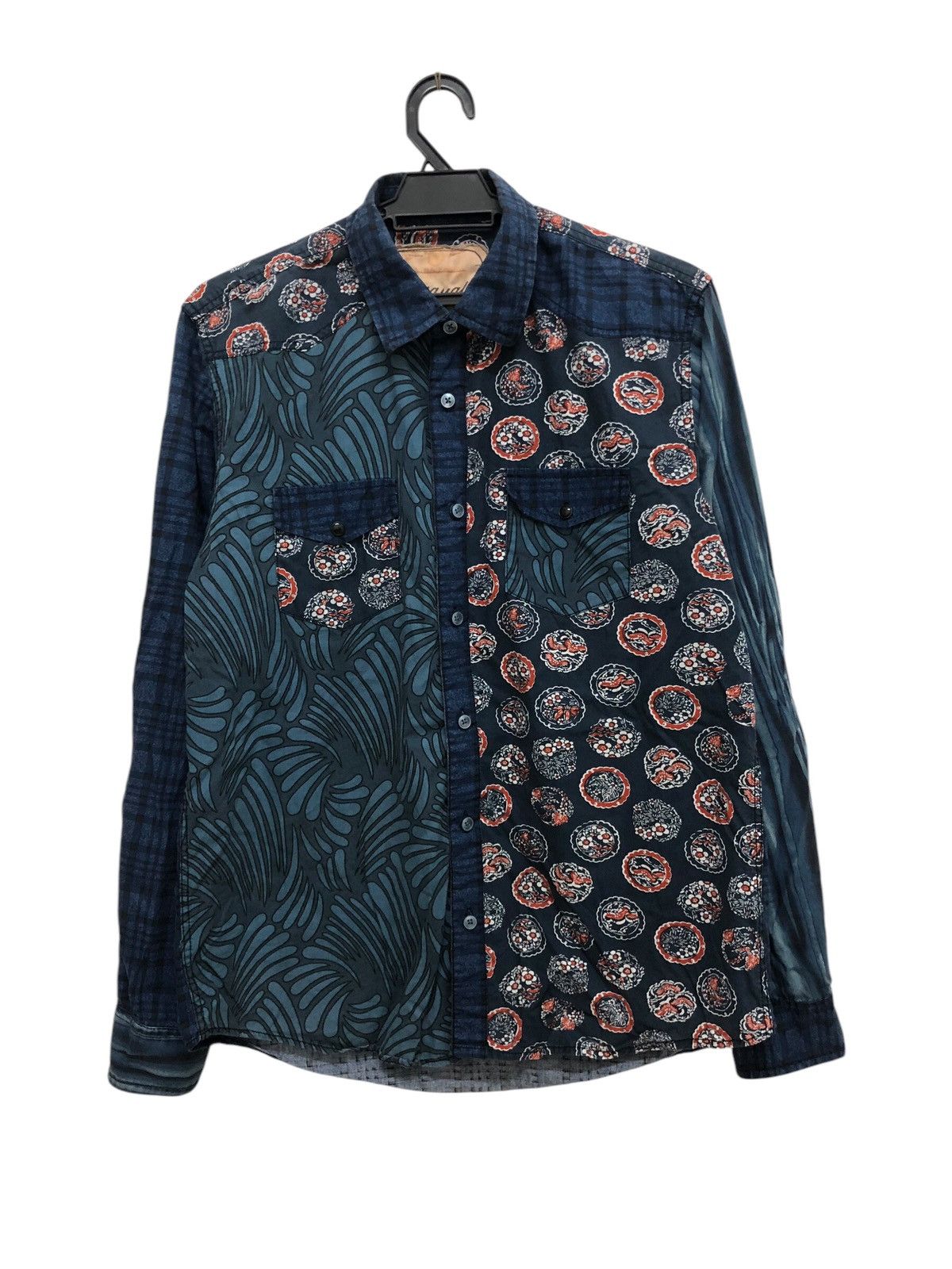 Desigual × Indigo Y2K 🔥 BATIK ABSTRACT PATTERN BLUE INDIGO KAPITAL INSPIRED Size US L / EU 52-54 / 3 - 1 Thumbnail