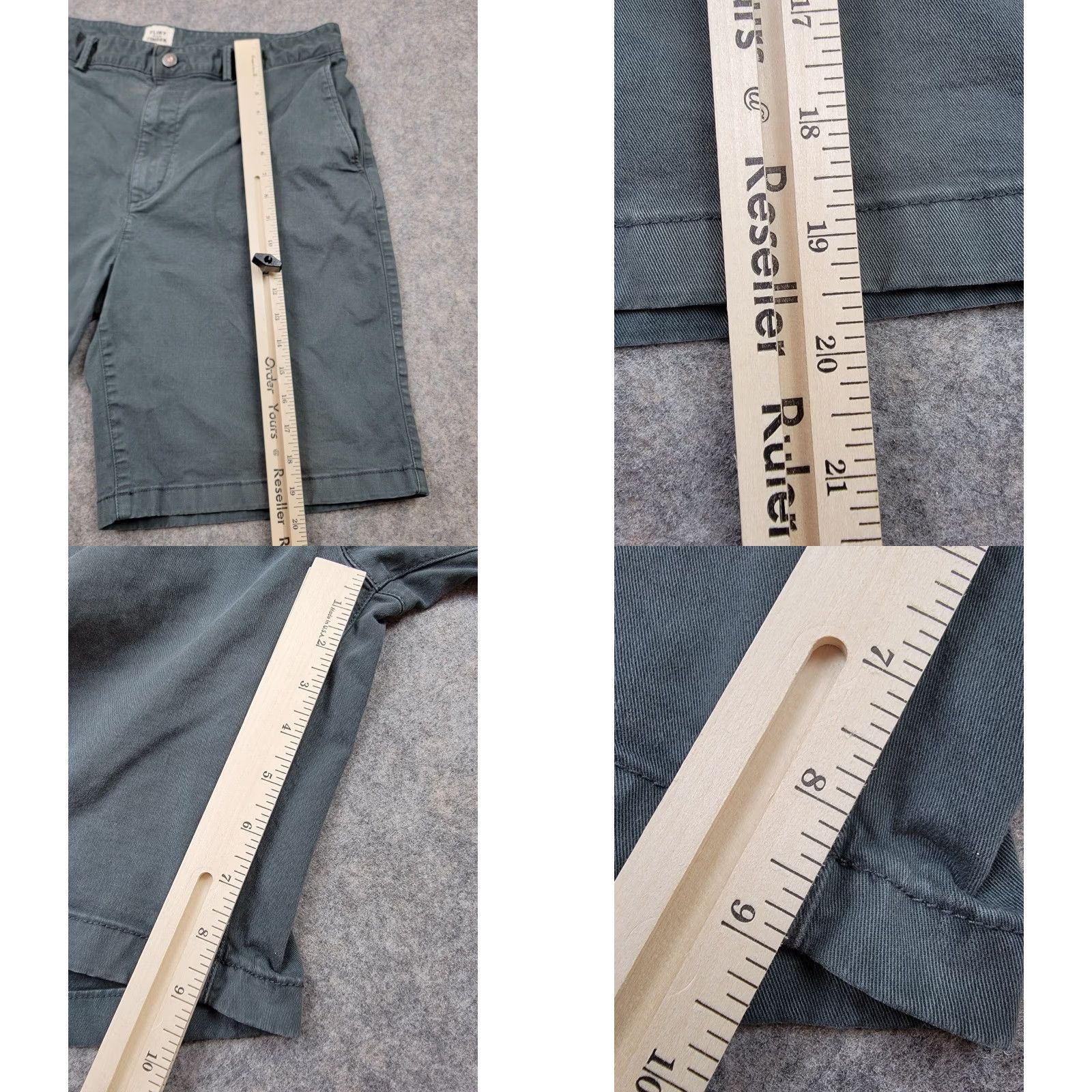 Flint And Tinder Flint and Tinder Shorts Mens 36 Green Flat Front Chino 9'' Inseam Size US 36 / EU 52 - 8 Thumbnail