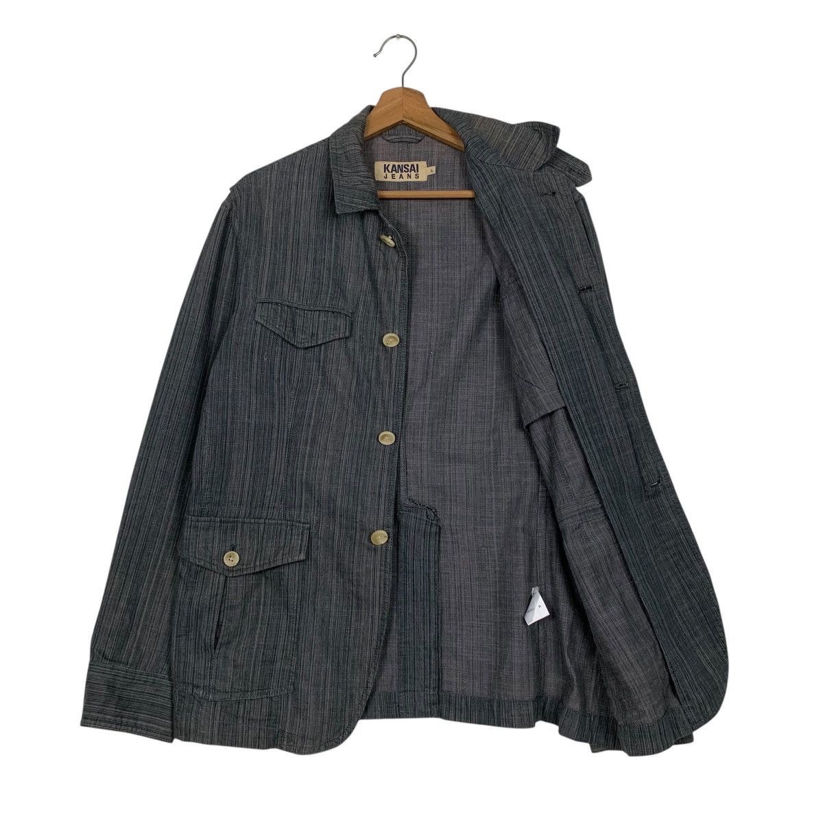 Kansai Yamamoto Kansai Jeans Hickory Casual Jacket Size US M / EU 48-50 / 2 - 9 Thumbnail