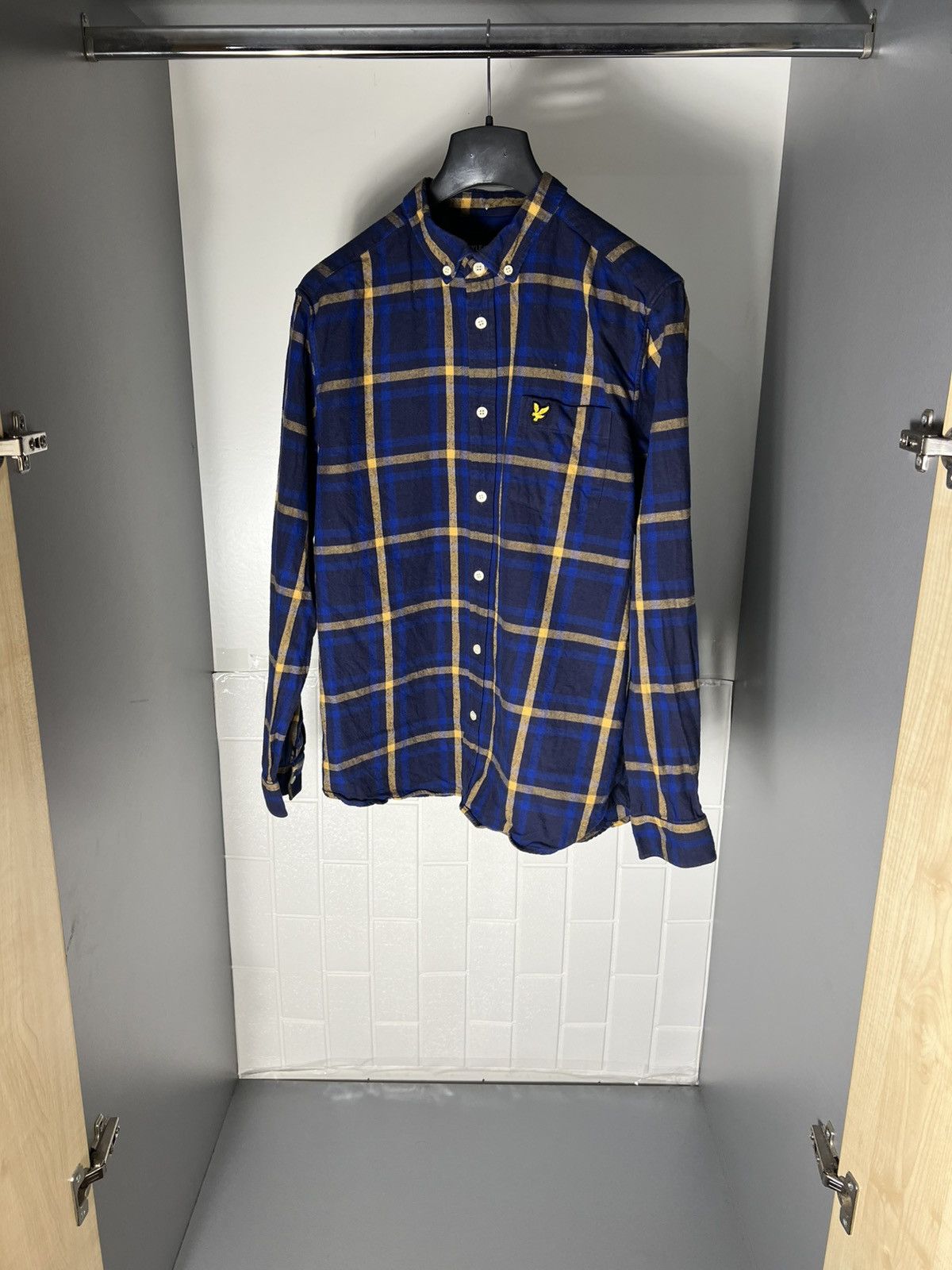 Lyle & Scott × Vintage VERY RARE LYLE & SCOTT FLANNEL DESIGNER SHIRT CASUAL Y2K 90s Size US L / EU 52-54 / 3 - 3 Thumbnail