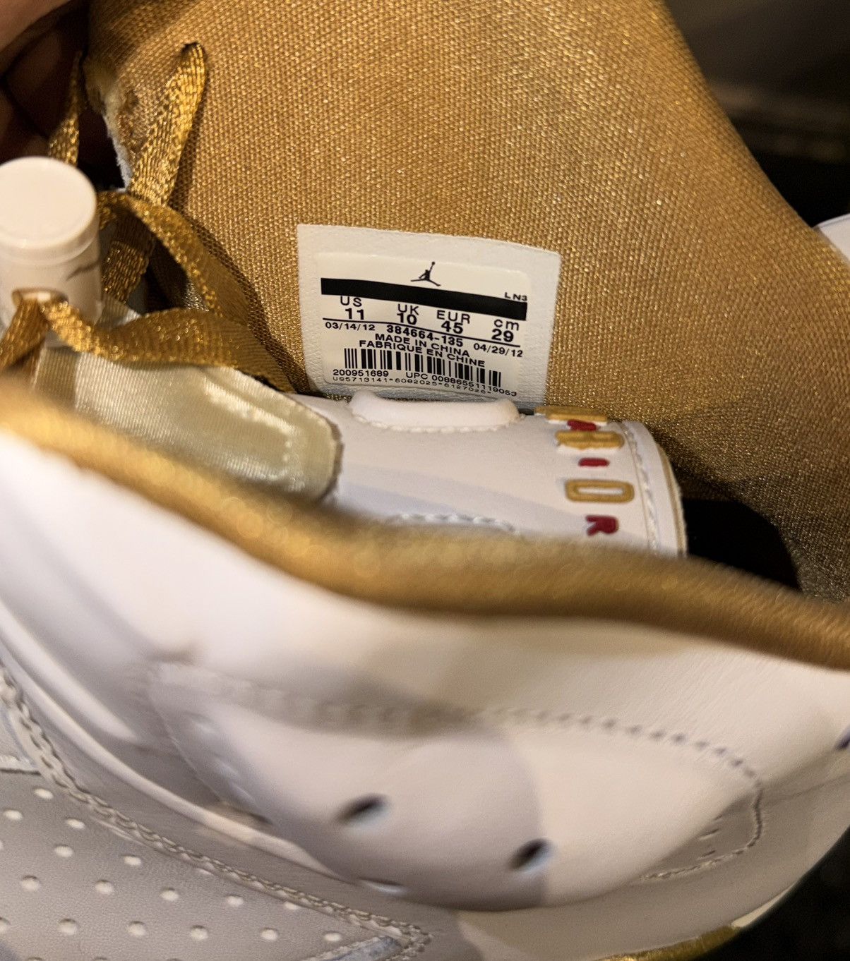 Jordan Brand 2012 Air Jordan VI (6) Golden Moments Half pack Size US 11 / EU 44 - 8 Thumbnail
