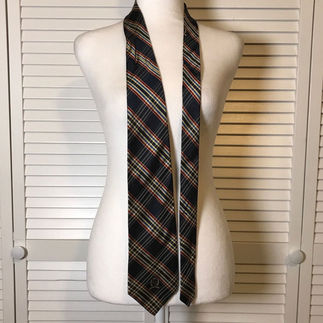 Tommy Hilfiger Tommy Hilfiger Plaid Italian Silk Classic Wide Necktie Size ONE SIZE - 2 Thumbnail
