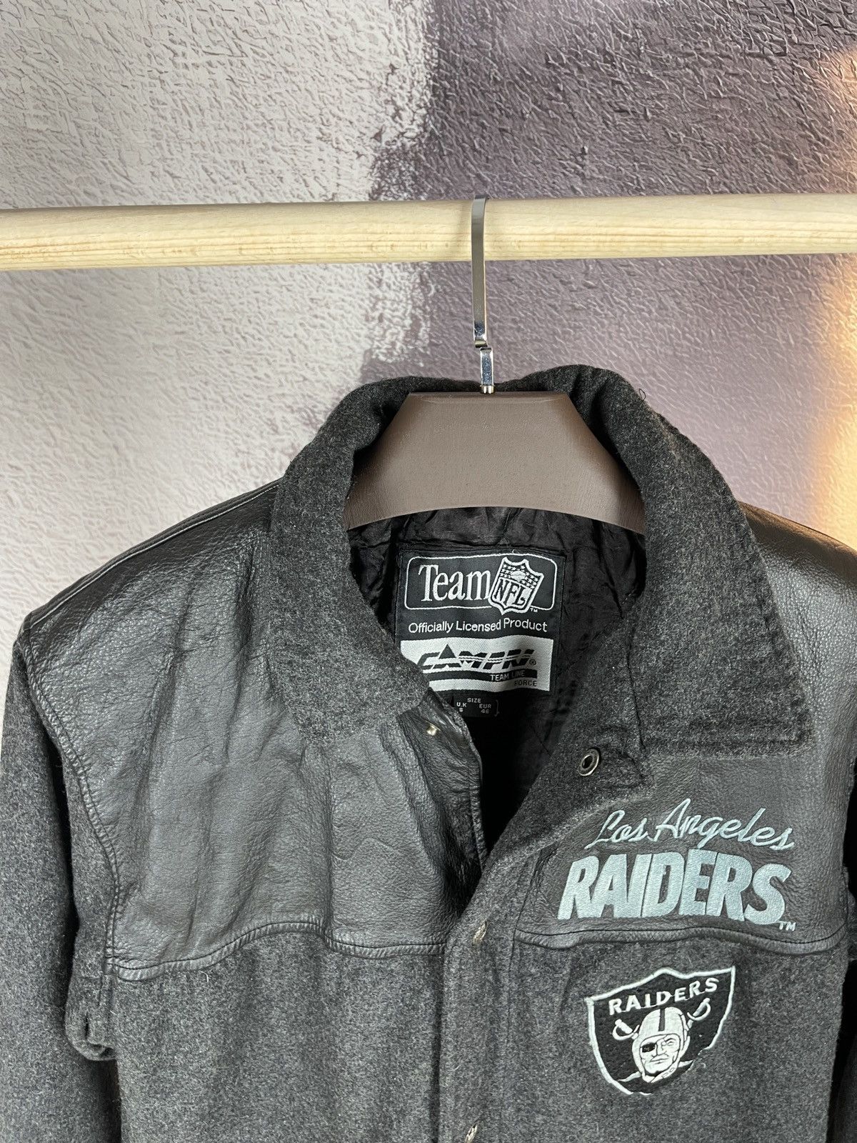 NFL Campri vintage 90s Los Angeles Raiders wool leather coat Size US S / EU 44-46 / 1 - 5 Thumbnail