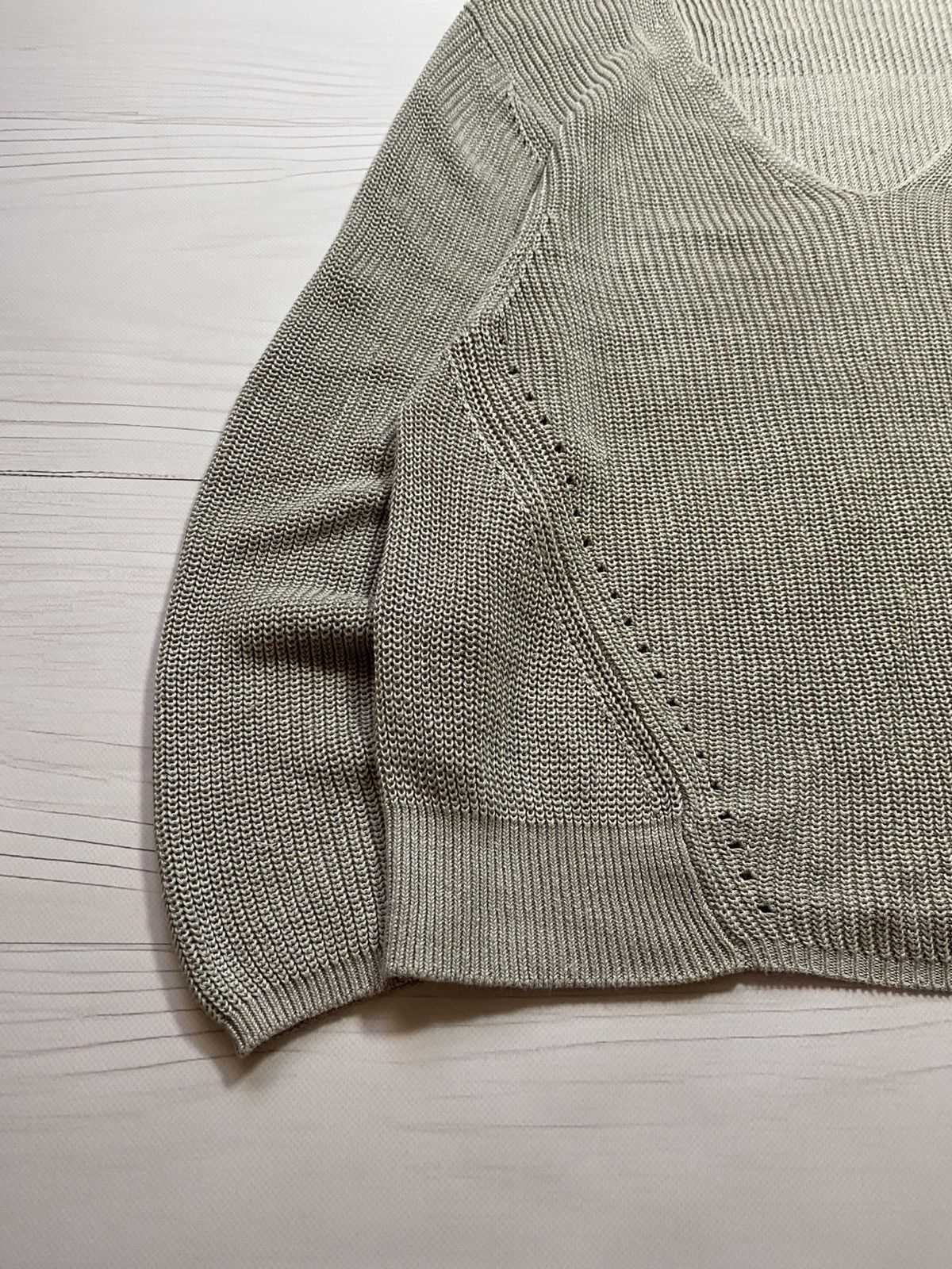 Acne Studios Acne Studios Deborah Chunky SS16 V-neck Linen sweater Size L / US 10 / IT 46 - 7 Thumbnail