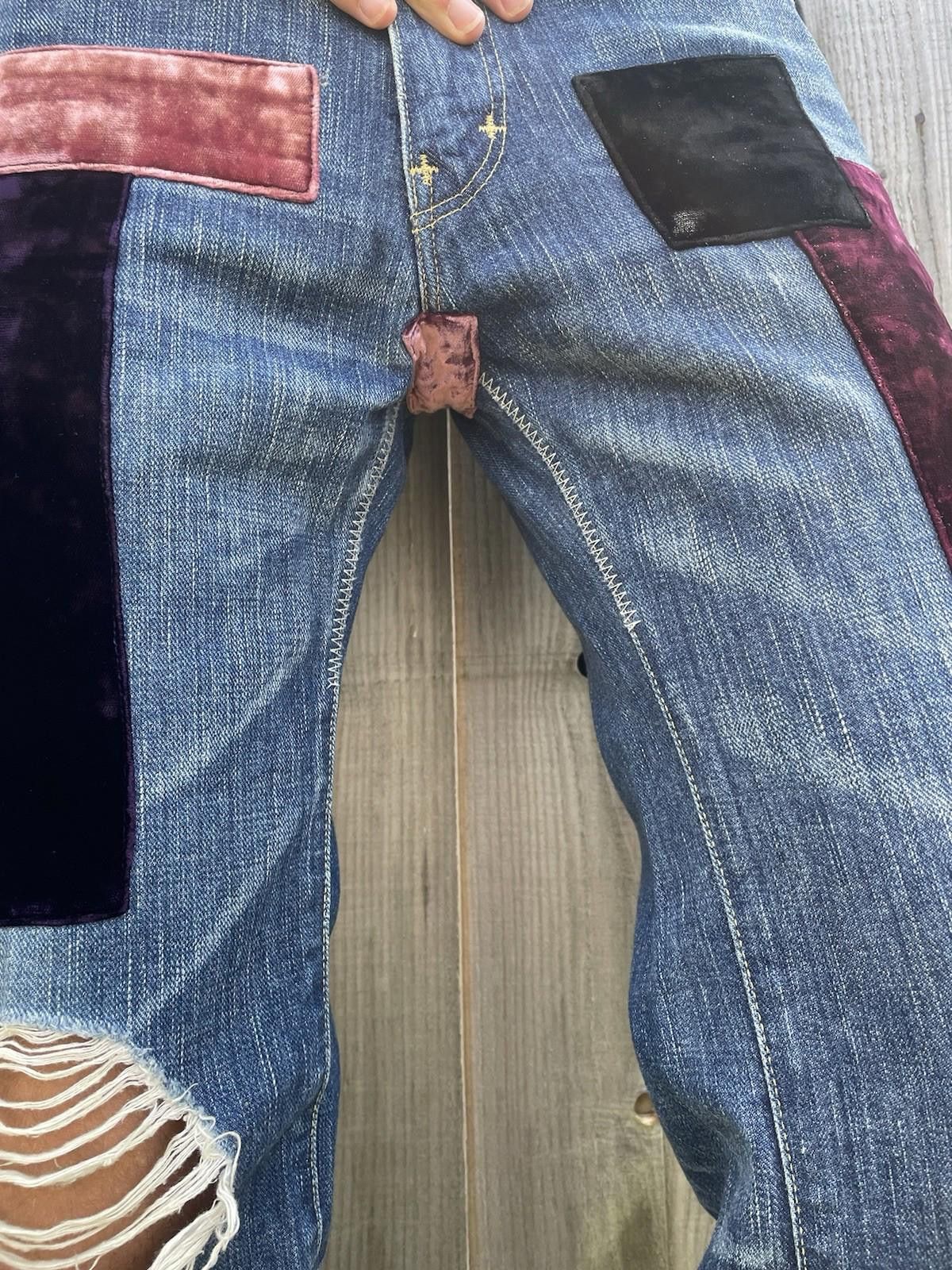 SS03 Number (n)ine Kurt Cobain Velvet Jeans