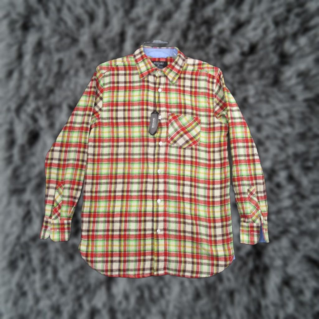 Vintage Bogari Shirt Mens Small Plaid Flannel Button Up Designed Italy Size US S / EU 44-46 / 1 - 1 Thumbnail