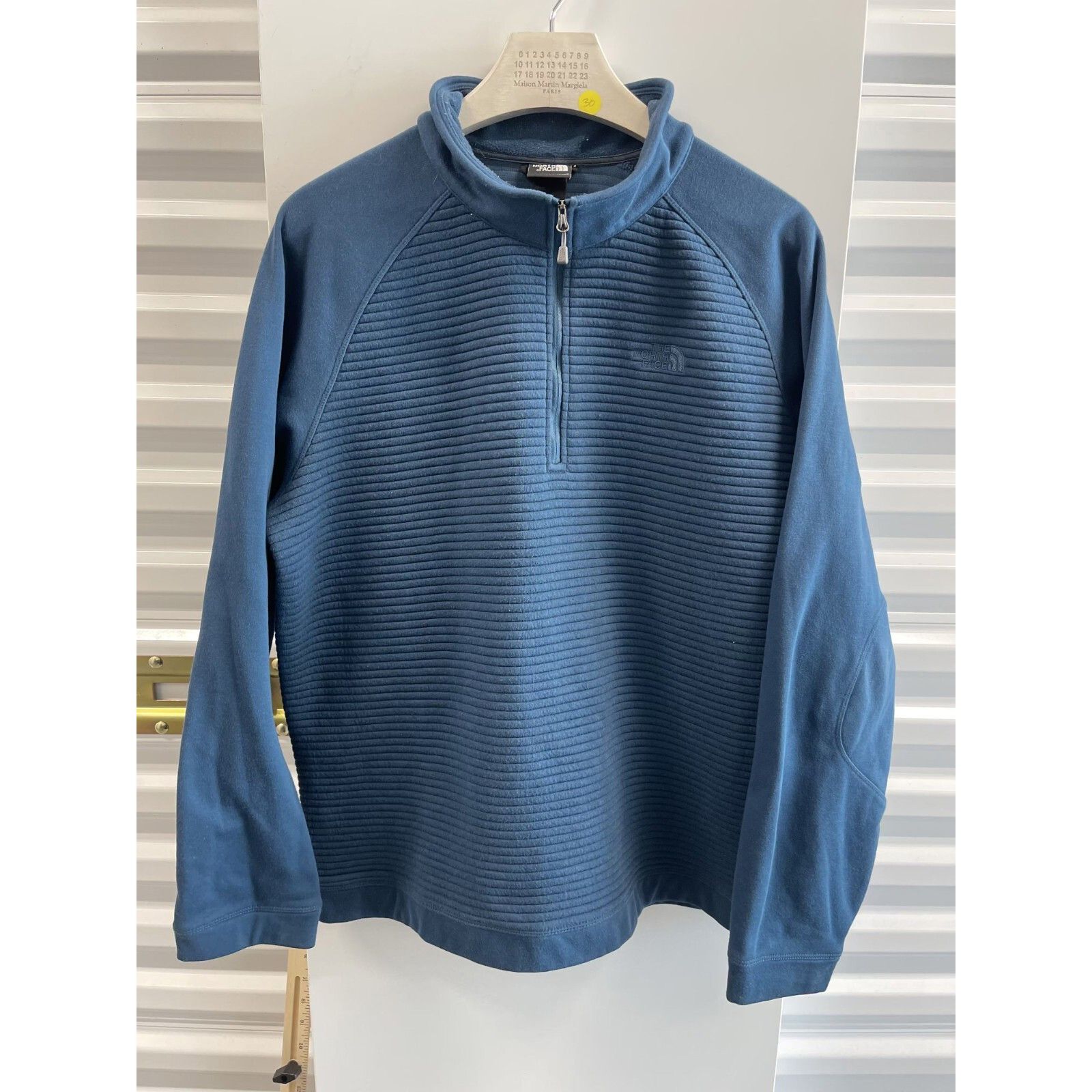 The North Face VTG 90S Y2K RARE NORTHFACE RIBBED BLUE 1/4 ZIP PULLOVER SWEA Size US L / EU 52-54 / 3 - 1 Thumbnail