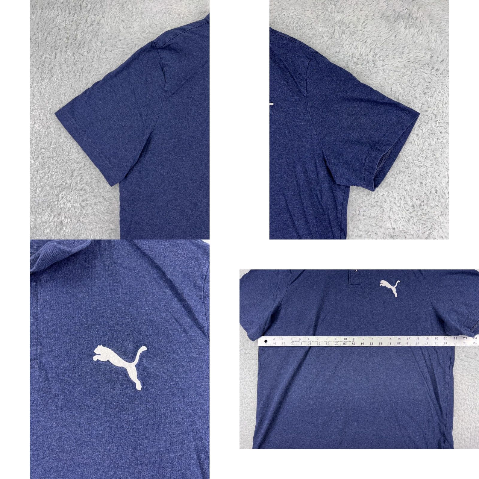 Puma PUMA Polo Shirt Mens Large Heather Blue Golf Polo Shirt Adult Large Blue Grassroot Golfwear Mens Size US L / EU 52-54 / 3 - 8 Thumbnail