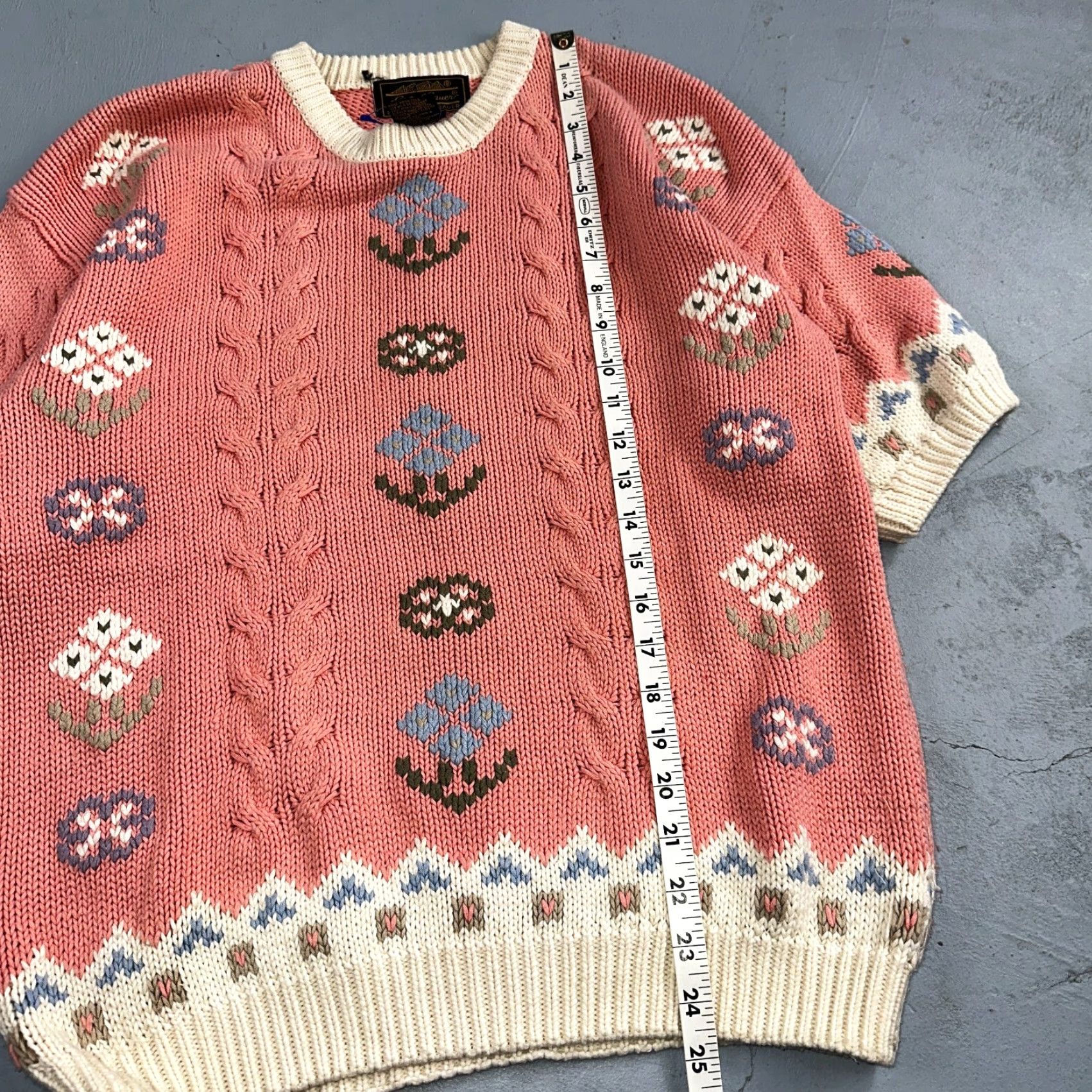 Eddie Bauer Eddie Bauer VTG Pink Floral Country Sweater Cottage Core Thick 1990 Medium Size M / US 6-8 / IT 42-44 - 5 Thumbnail