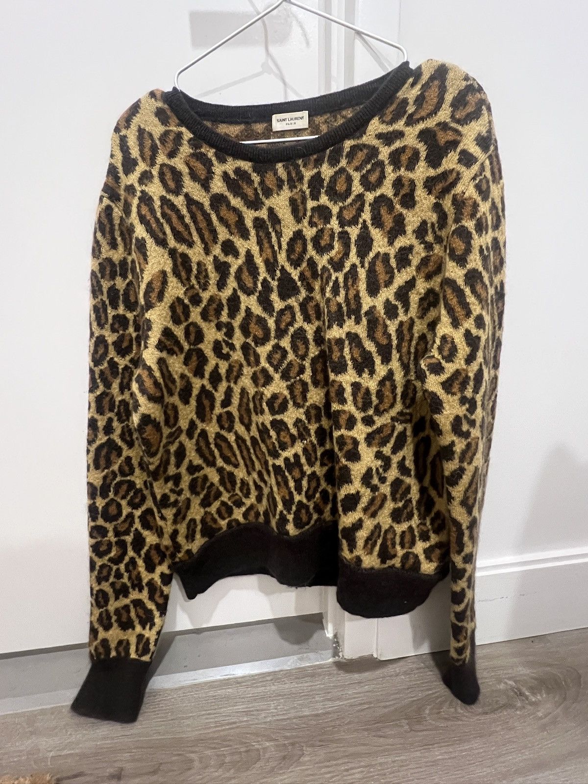Saint Laurent Paris Saint Laurent Leopard Sweater Size US S / EU 44-46 / 1 - 1 Thumbnail