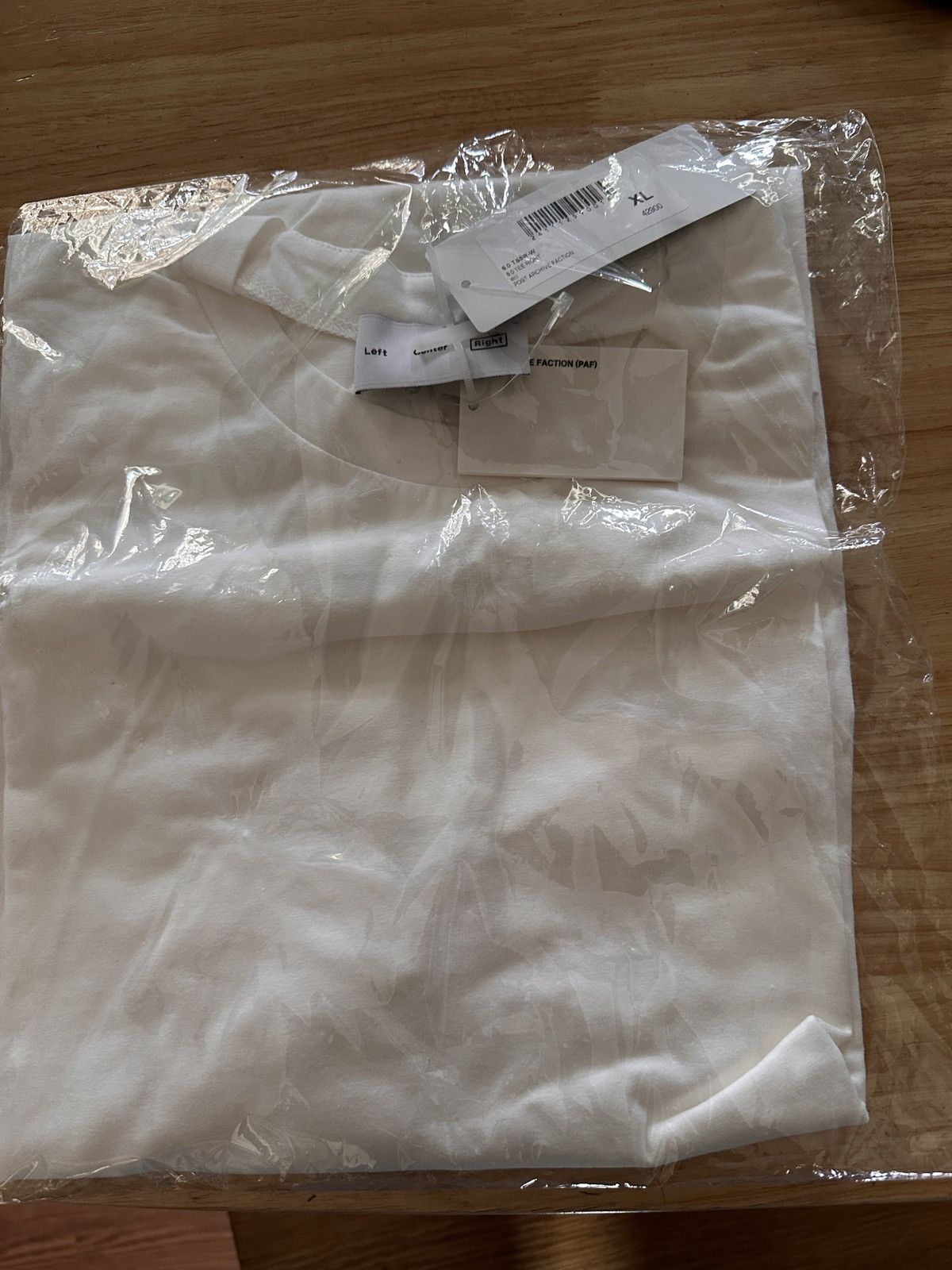 POST ARCHIVE FACTION (PAF) Post Achieve Faction PAF 6.0 T-shirt CENTER (WHITE) Size US XL / EU 56 / 4 - 5 Thumbnail
