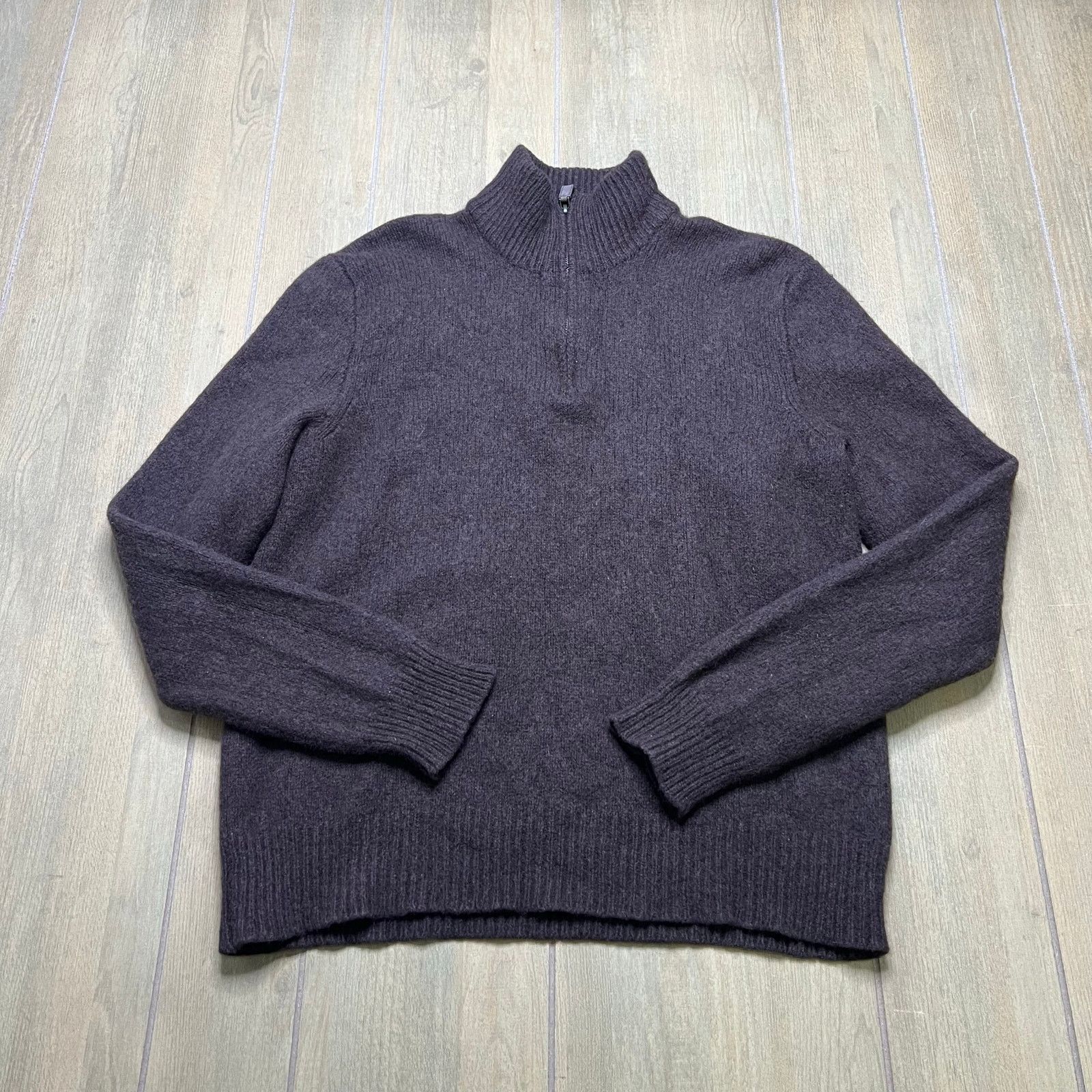 Polo Ralph Lauren Polo Ralph Lauren Wool Angora Quarter Zip Sweater Brown XL Size US XL / EU 56 / 4 - 9 Thumbnail