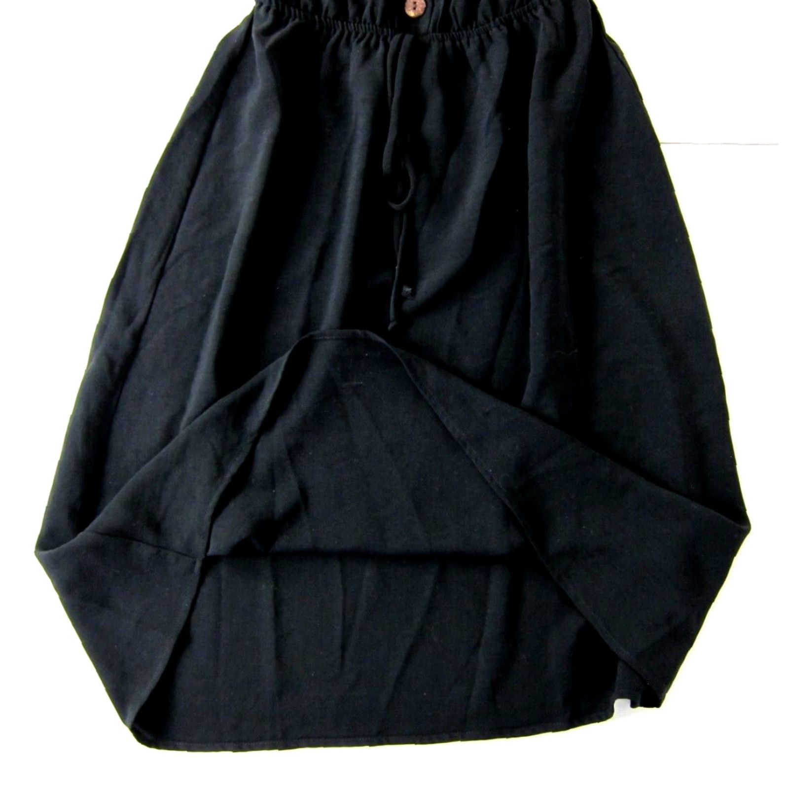 Vintage Monteau Black Stretch High Neck Short Sleeve Modest Tunic Sheath Dress Small Size 28" / US 6 / IT 42 - 6 Thumbnail