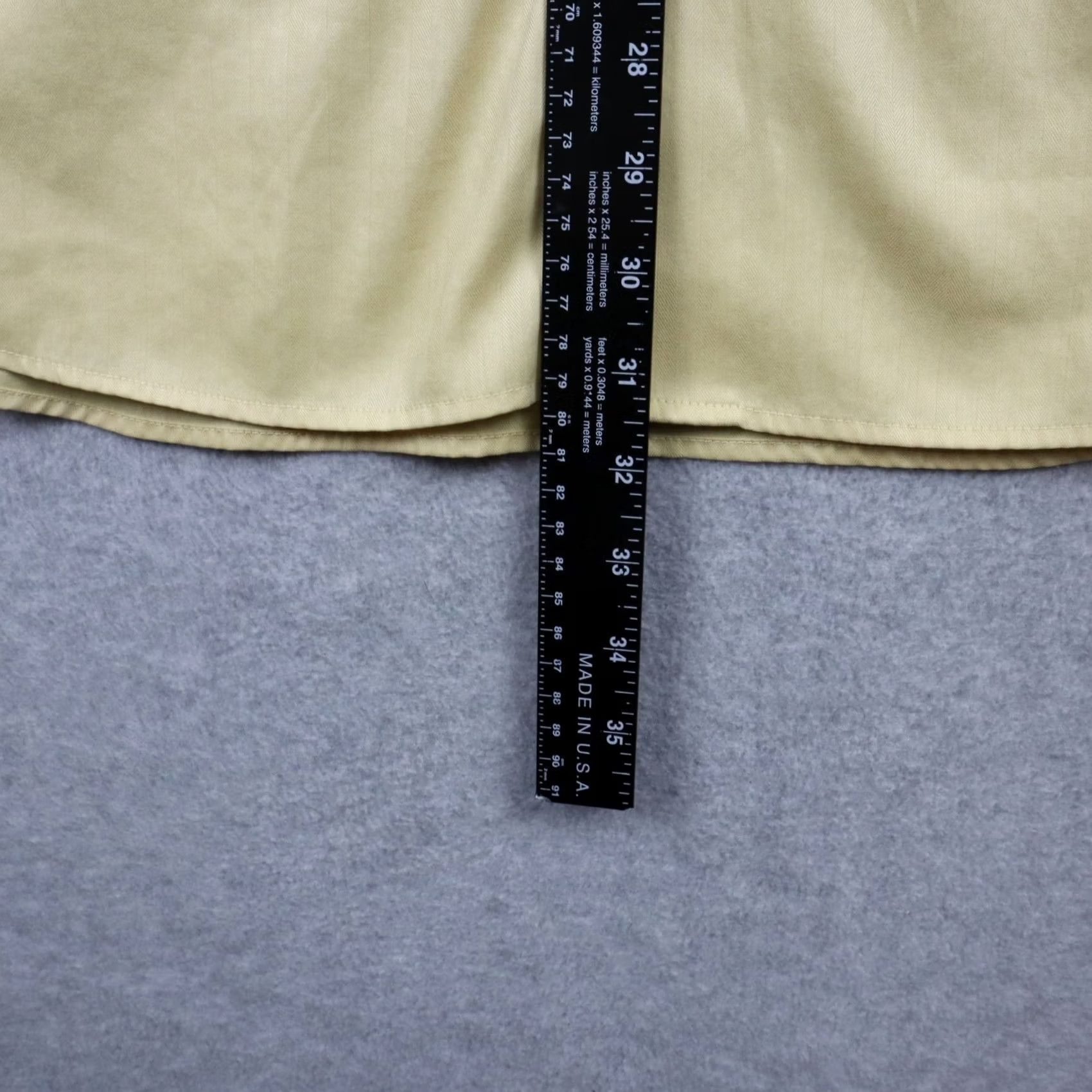 Geoffrey Beene Geoffrey Beene Shirt Mens XL 17.5 32/33 Wrinkle Free Button Yellow Long Sleeve Size US XL / EU 56 / 4 - 5 Thumbnail