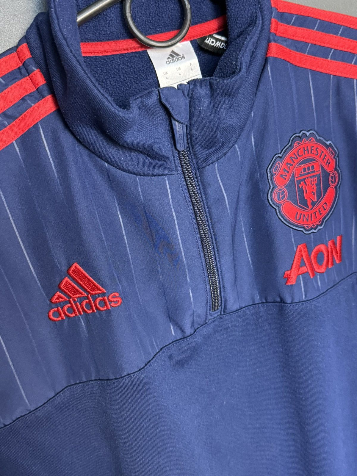 Adidas Manchester United 15/16 Training Football Sweatshirt Size US L / EU 52-54 / 3 - 3 Thumbnail