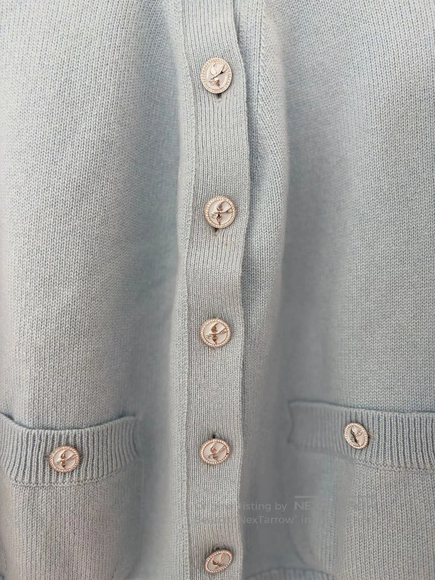 Chanel Chanel 25S Blue Cashmere Cardigan. Size US S / EU 44-46 / 1 - 3 Thumbnail