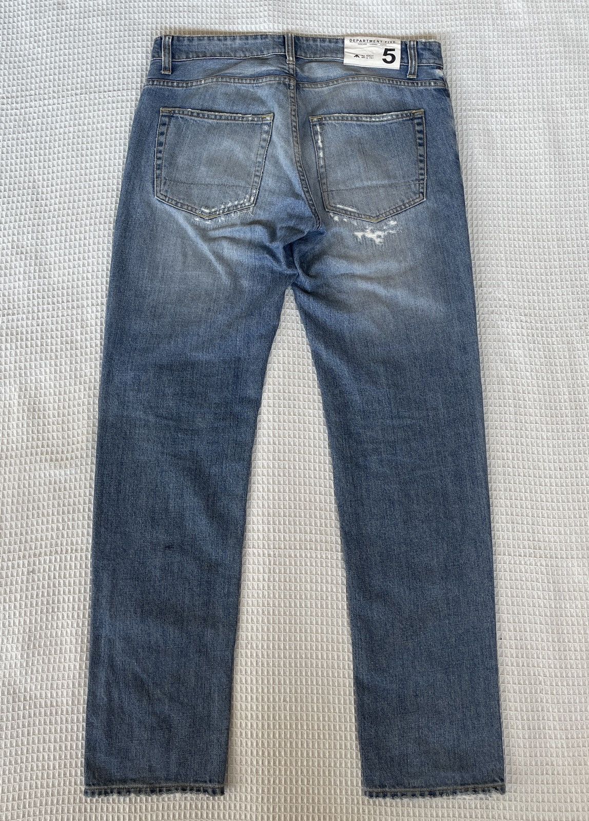 DEPARTMENT5 Thrashed🔥DEPARTMENT 5🔥Scab Distressed Light Wash Denim Size US 34 / EU 50 - 3 Thumbnail