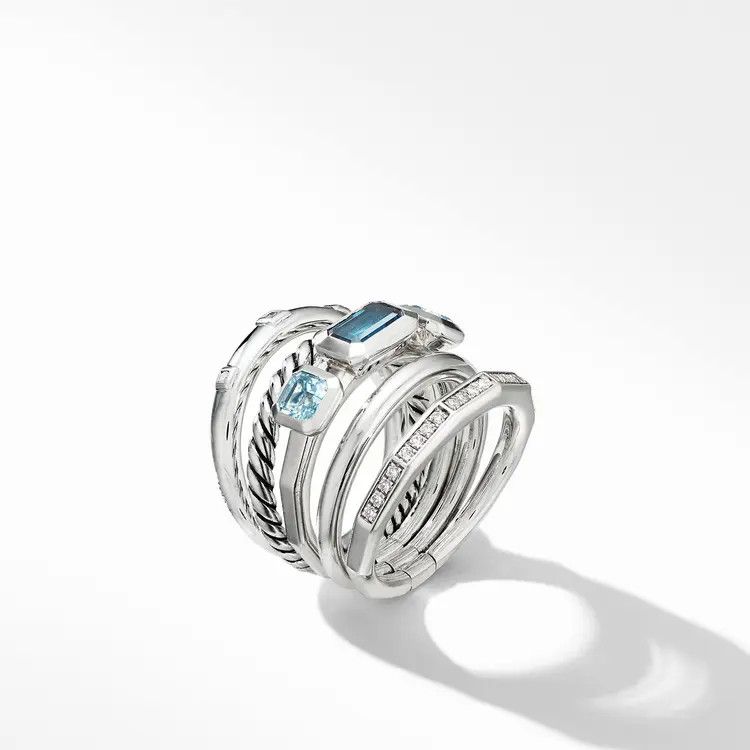 David Yurman o1w1db11025 R14695D /Size 9 /Ring in Silver Size ONE SIZE - 2 Thumbnail